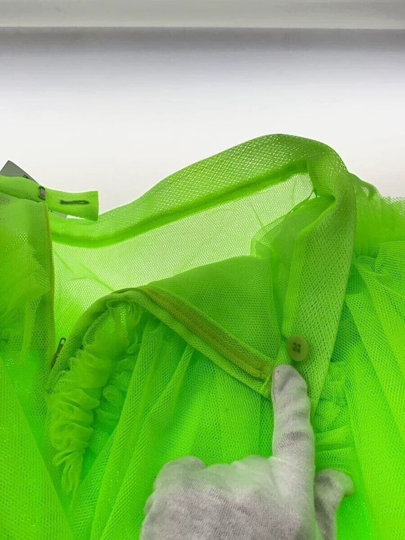 Comme des Garcons Comme des Garcons size S Fluorescent green vintage yarn ya Size 23" - 3 Thumbnail