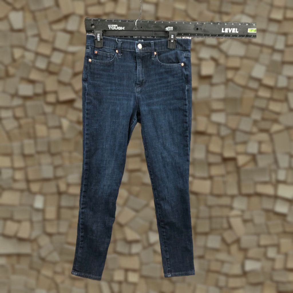 Gap Gap 1969 Skinny Jeans Womens Dark Wash Blue Size 29 Denim Regular Rise 5-Pocket Recycled Theme Classic Modern Jeans Size 29" - 1 Thumbnail