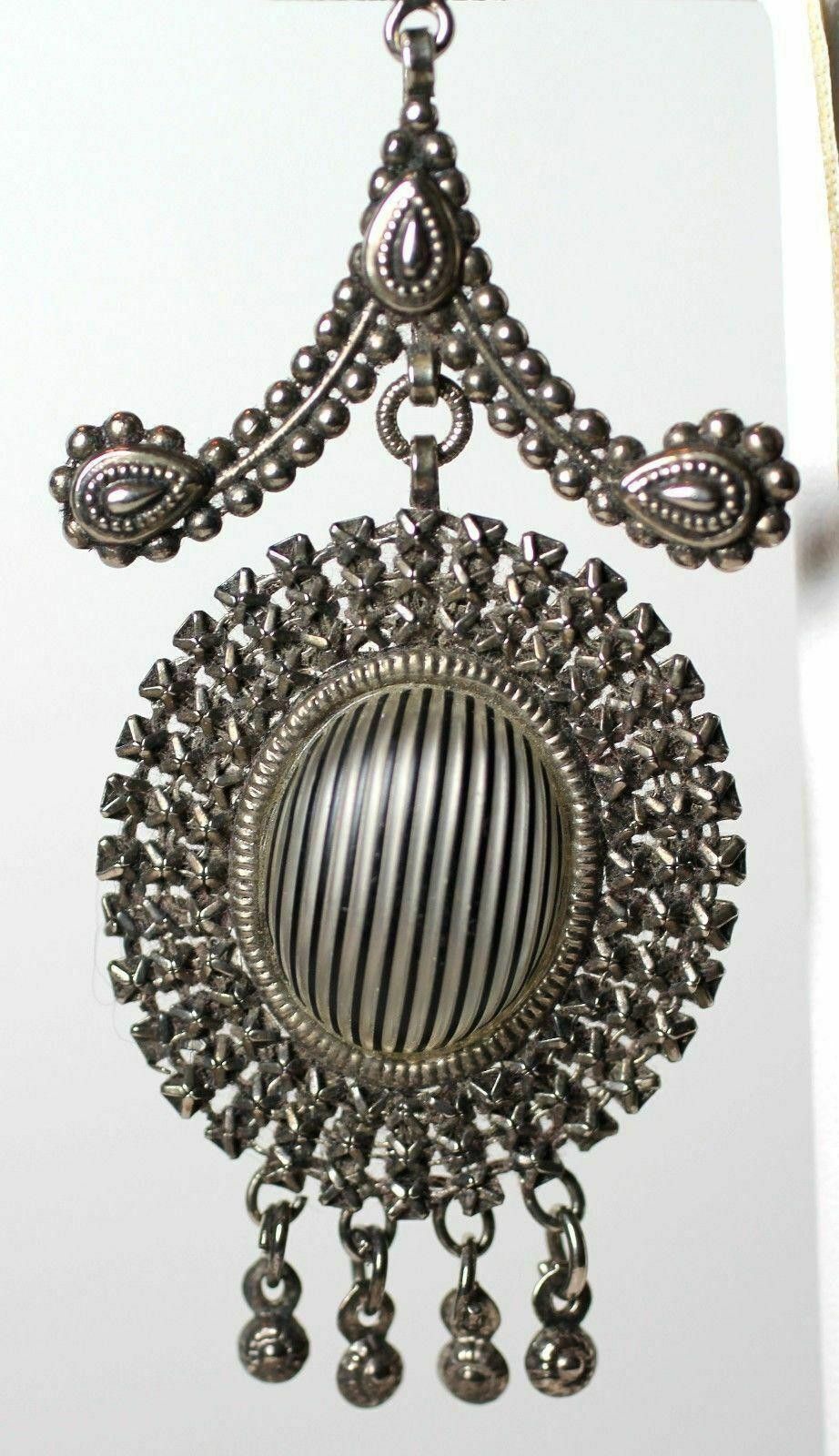 Designer Victorian Cut Steel Chandelier Drop Earrings Size ONE SIZE - 4 Thumbnail
