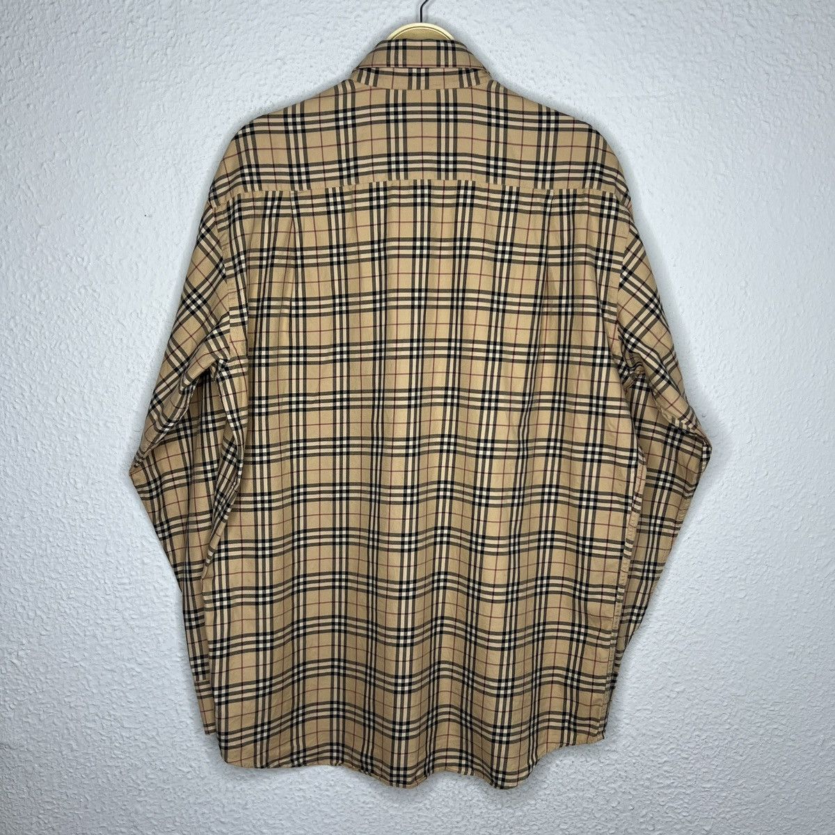 Burberry × Vintage Burberry London Nova Check Pattern Button Up Shirt Beige Size US L / EU 52-54 / 3 - 8 Thumbnail