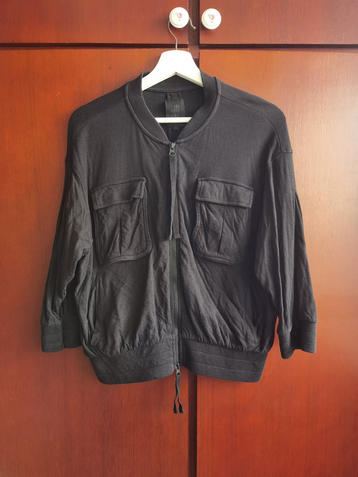Thom Krom Thom Krom Black Cotton Jacket for Women Size XS / US 0-2 / IT 36-38 - 1 Thumbnail