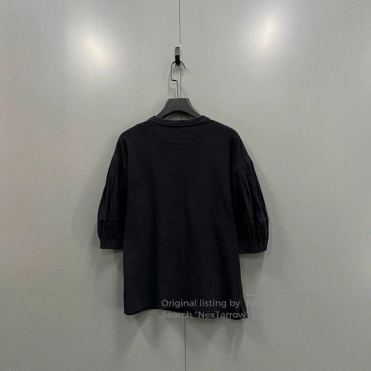 Valentino black logo printed short sleeve top. Size XS / US 0-2 / IT 36-38 - 2 Thumbnail