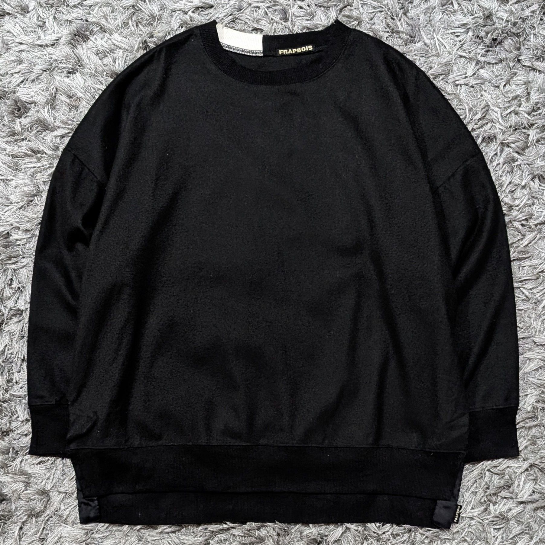 Frapbois Vintage Frapbois Japan False Black Sweatshirts Pullover Size US L / EU 52-54 / 3 - 1 Thumbnail