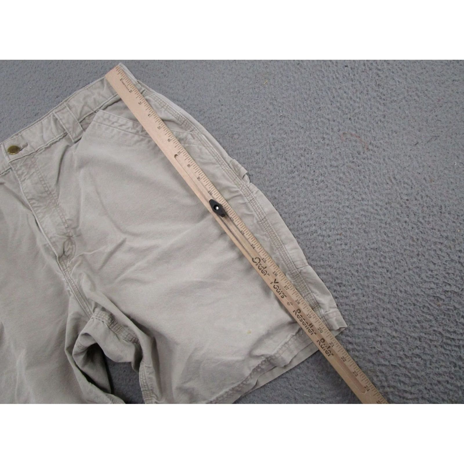 Carhartt Carhartt Men's Tan B147 Tan Loose Fit Work Shorts Size 38 Canvas Cargo Pockets 10 in Inseam 38 Regular Beige Front Flat Vintage: No Mens Size US 38 / EU 54 - 6 Thumbnail
