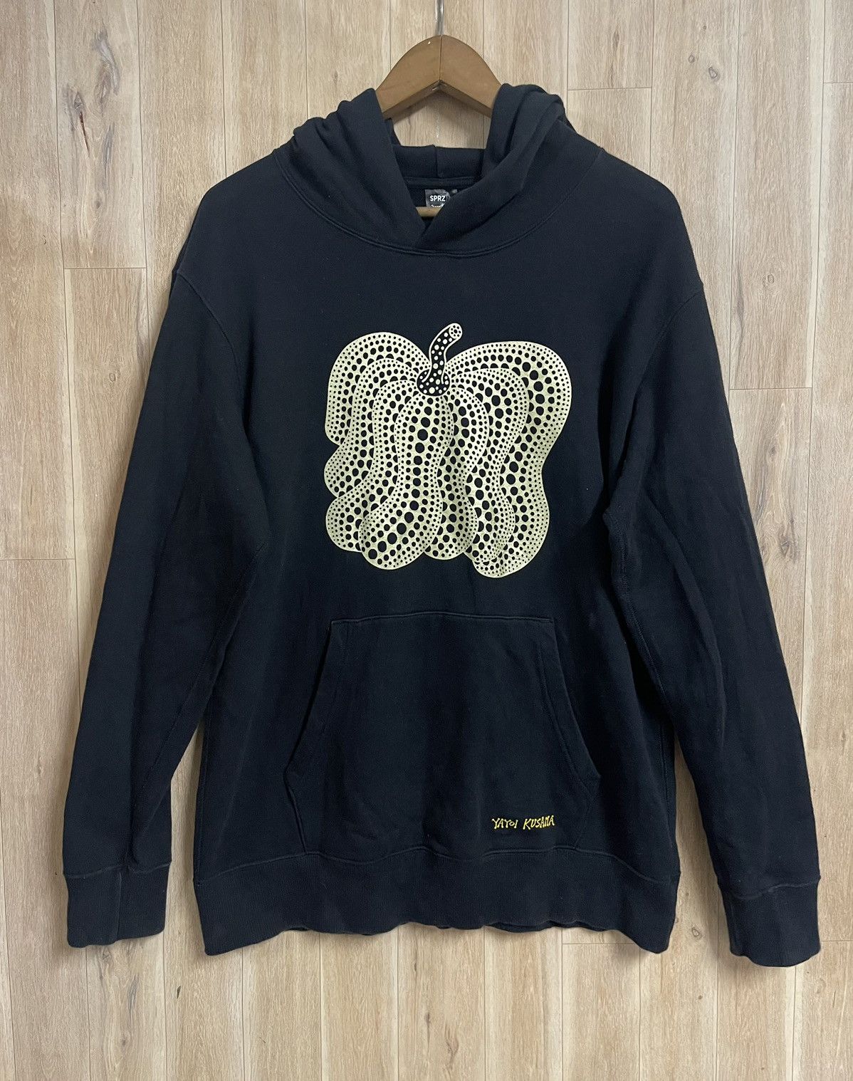 Rare Yayoi Kusama Black Hoodie XL Luxury Designer LV POP Art