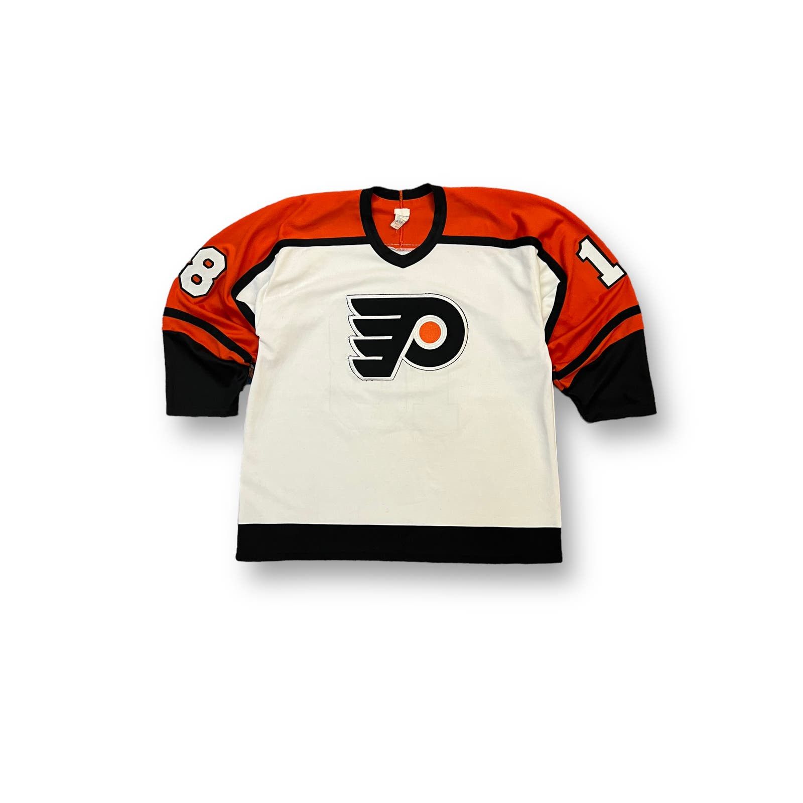 image of Hockey Jersey x Nhl Vintage Flyers Hawerchuk Nhl Sports Jersey in White, Men's (Size Large)