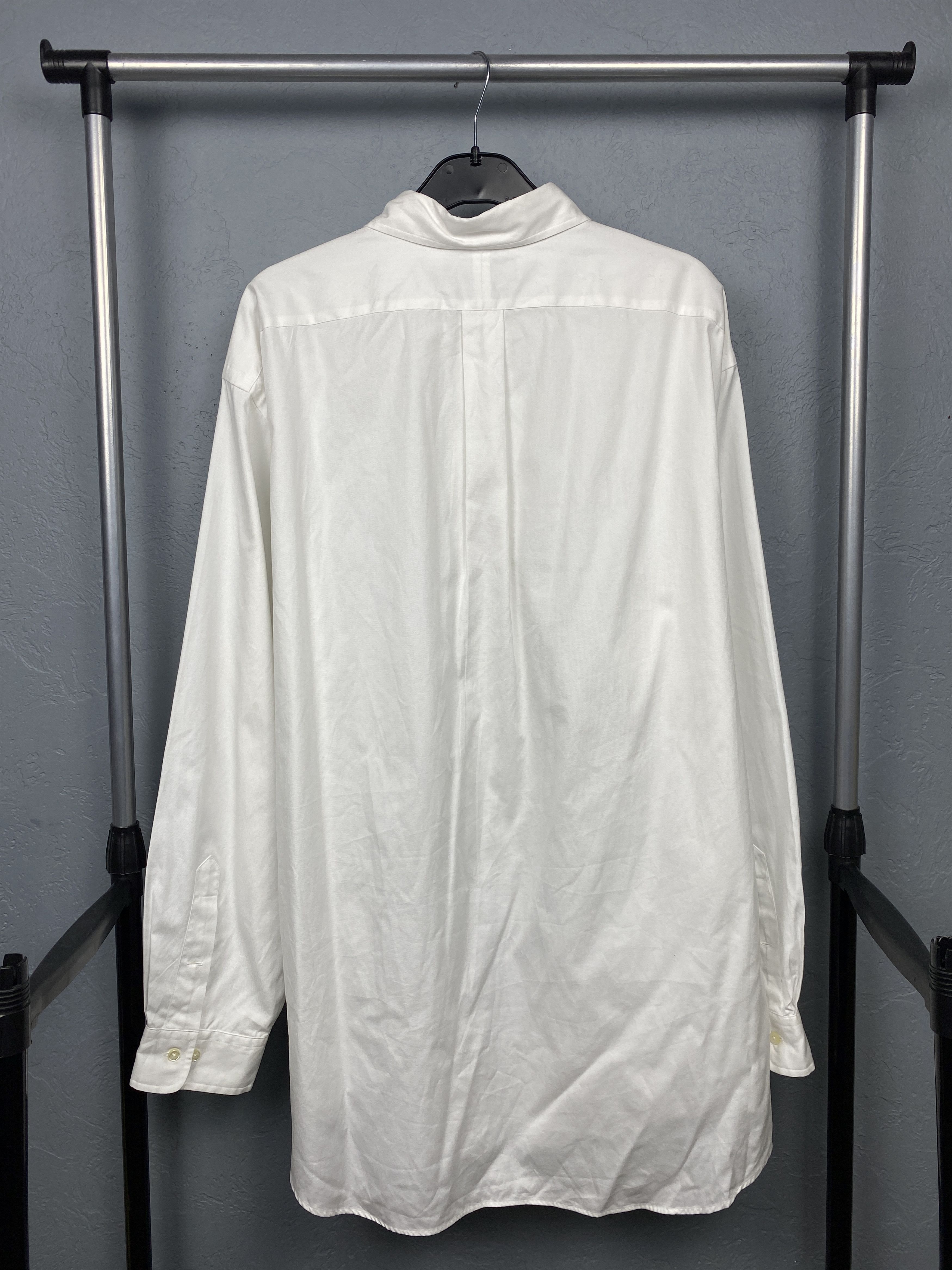 Polo Ralph Lauren × Ralph Lauren × Vintage Polo Ralph Lauren Vintage Mens White Shirt Y2K Size US XXL / EU 58 / 5 - 7 Thumbnail