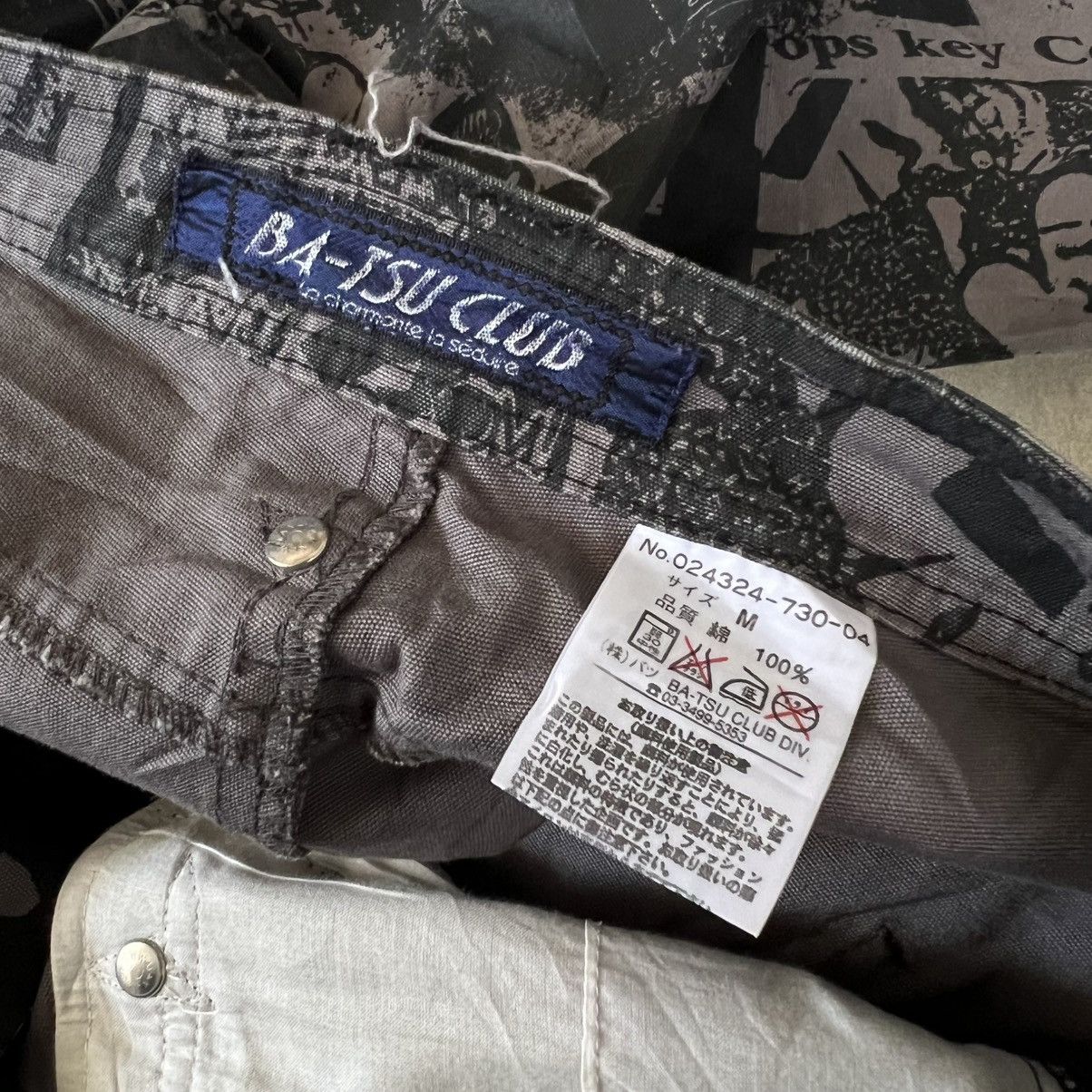 If Six Was Nine 2000’s BA-TSU Vkei Style Bottom Lace Printed Pants Size US 31 - 9 Thumbnail