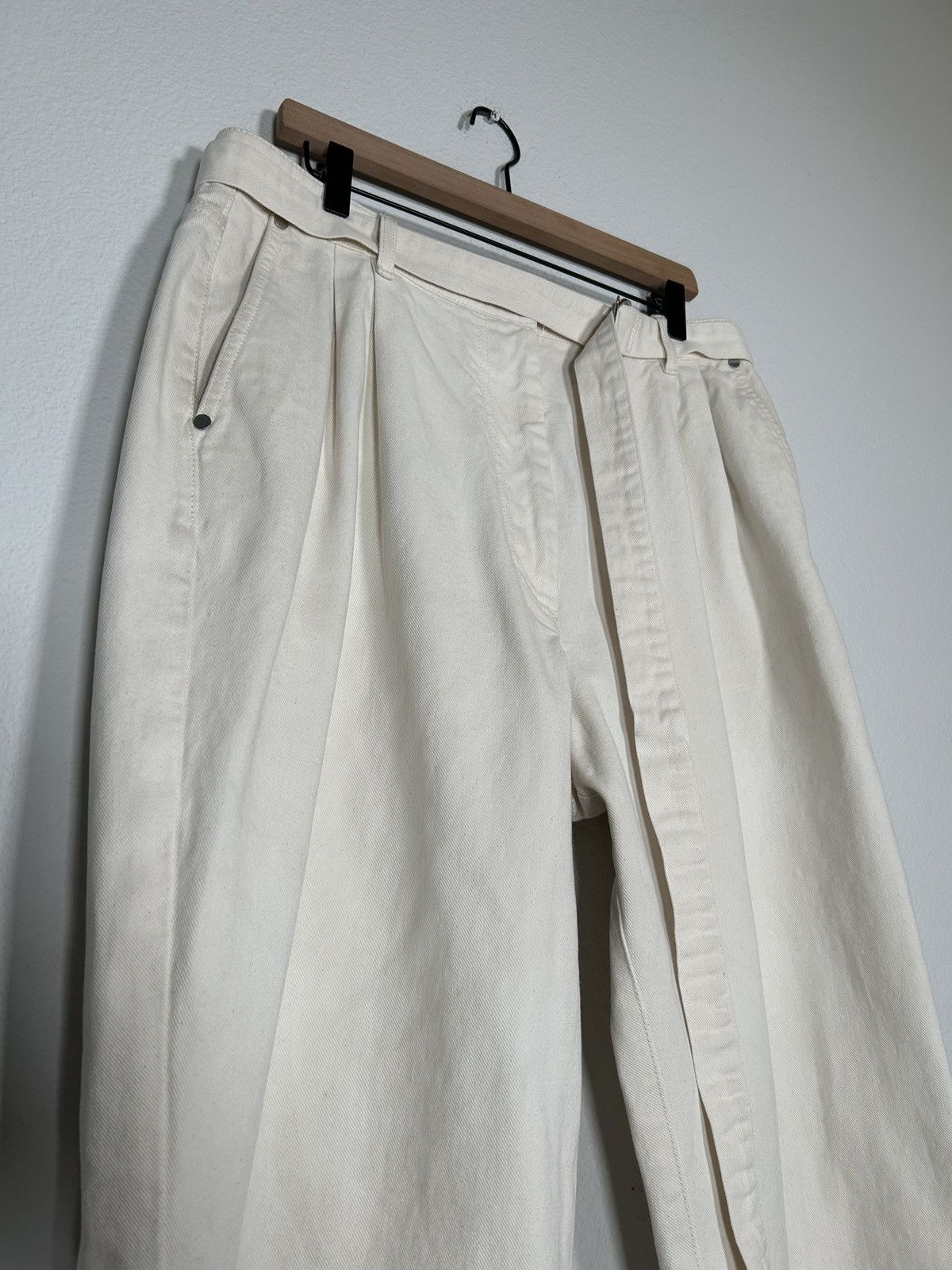 Peter Do SS22 Pleated Belted Oversized Jeans Size US 34 / EU 50 - 2 Thumbnail