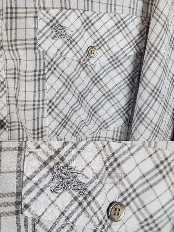 Other Burberry Summer Blue-Gray Cotton Blend Plaid Shirt. Size S / US 4 / IT 40 - 4 Thumbnail
