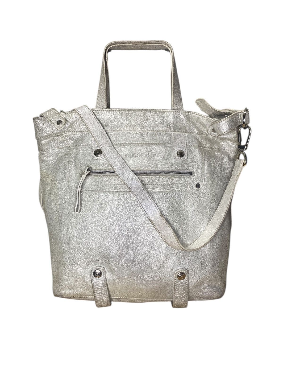 Longchamp Longchamp silver leather bag Size ONE SIZE - 1 Thumbnail