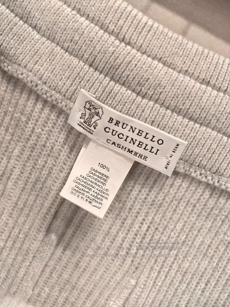 Brunello Cucinelli Brunello Cucinelli size L Cashmere knitted jogging pants Size US 31 - 9 Thumbnail