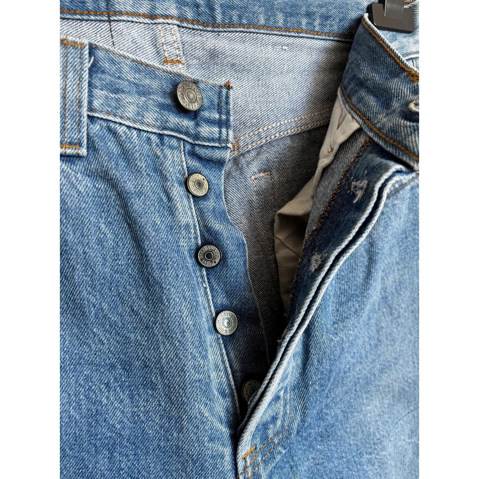 Japanese Brand × Levi's × Levi's Vintage Clothing Levi’s 501 0113 USA W32 L30 Red Tab Archive Light Wash Jeans Size US 32 / EU 48 - 6 Thumbnail