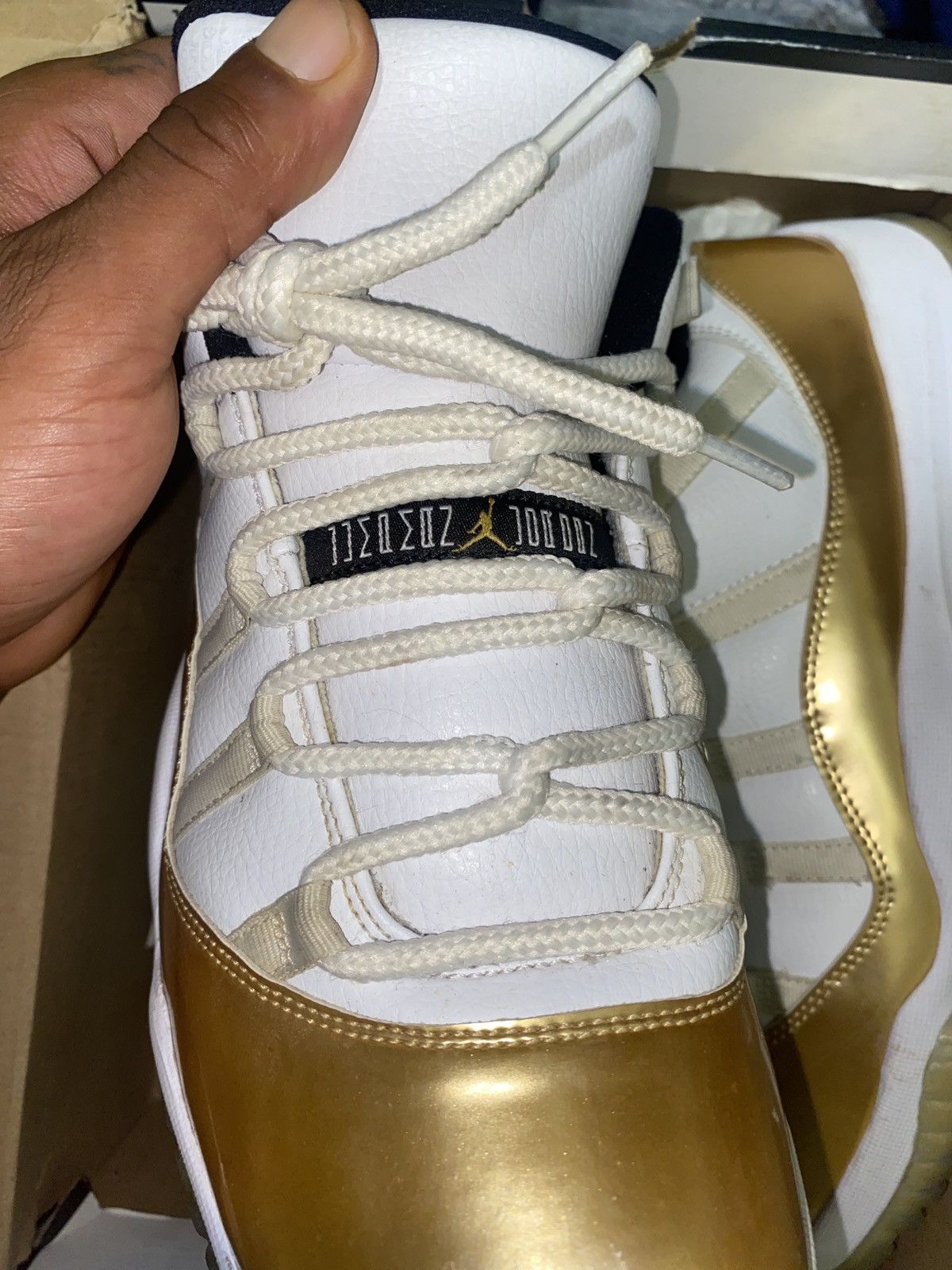 Jordan Brand Gold Retro Jordan 11 Low Size US 11.5 / EU 44-45 - 8 Thumbnail