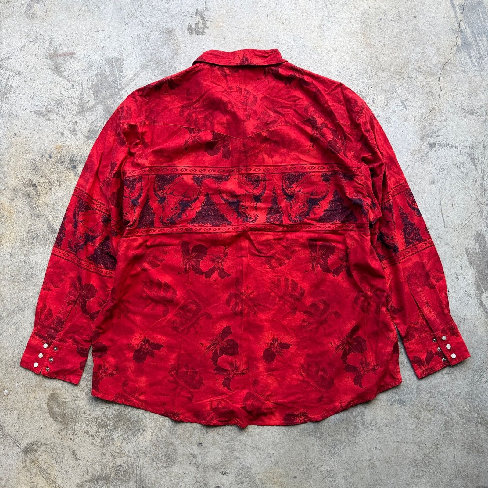 Wrangler Vintage 90s Wrangler Floral Western Pearl Snap Shirt XXL Size US XXL / EU 58 / 5 - 4 Thumbnail