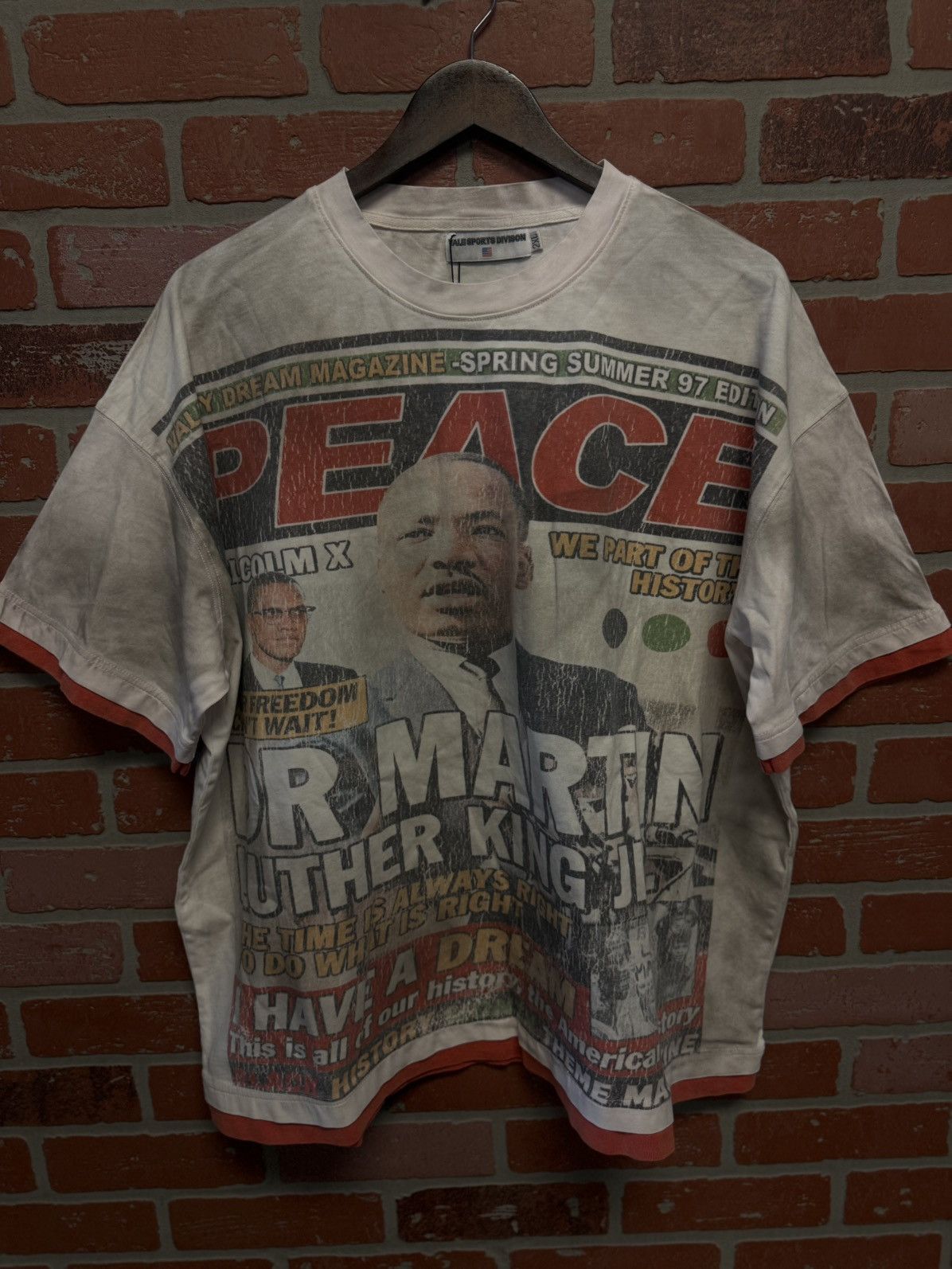 Vale Vale Valley Peace Tee Shirt Red White Size XXL (NEW) Size US XXL / EU 58 / 5 - 2 Thumbnail