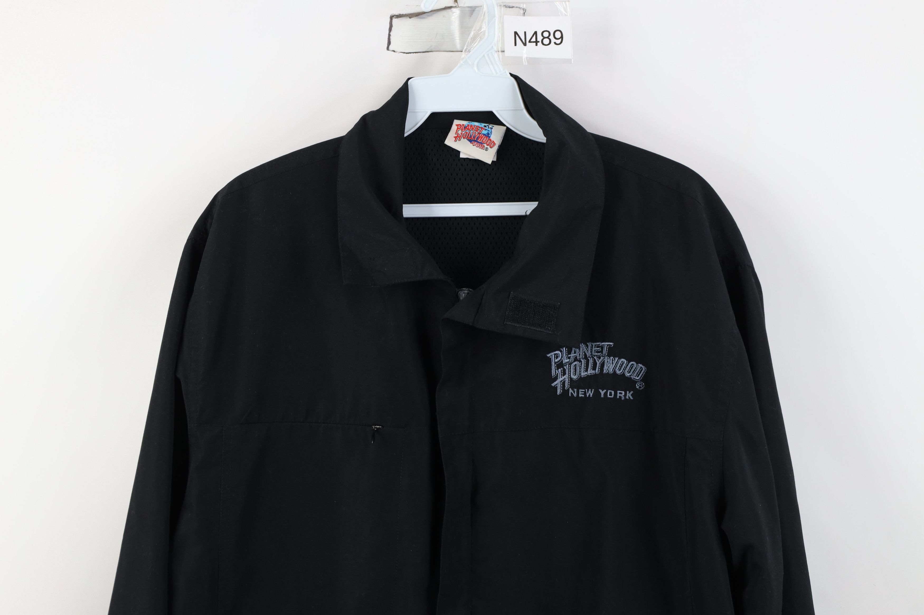 Vintage Vintage 90s Y2K Planet Hollywood New York Microfiber Jacket Size L / US 10 / IT 46 - 2 Thumbnail