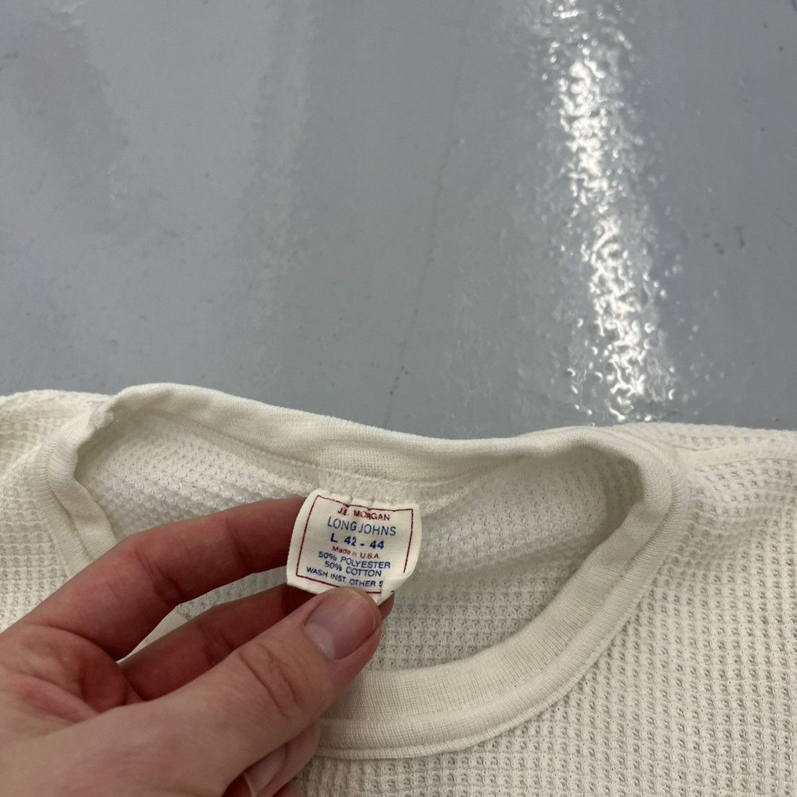 Other Vintage 80s JE Morgan White Blank Long Sleeve Thermal Size US XS / EU 42 / 0 - 5 Thumbnail