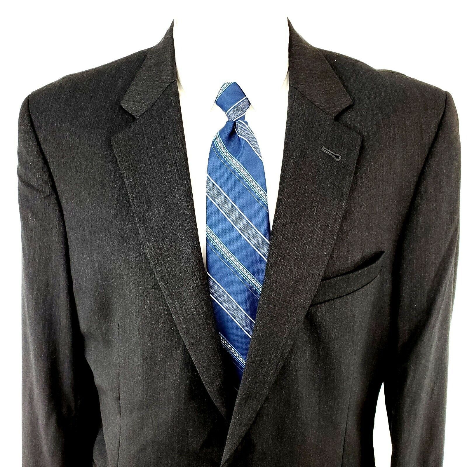 Jos. A. Bank Jos A Bank Signature Wool 2 Button Blazer 42L Gray Sport Coa Size 42L - 1 Thumbnail
