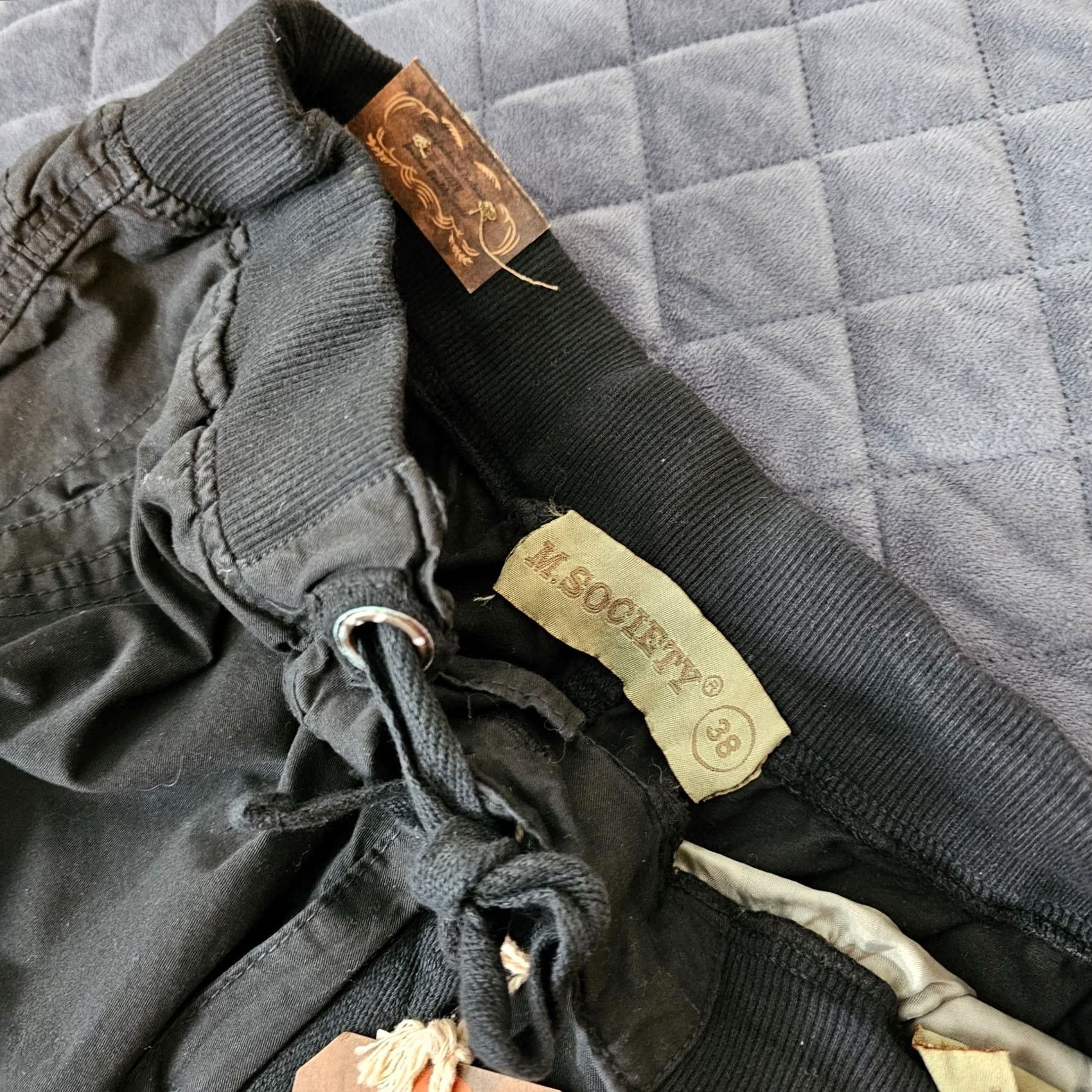 Vintage VINTAGE M. Society Jogger Pants Black Size 38 Elastic Drawstring Waist Pockets Casual Mens Size US 38 / EU 54 - 5 Thumbnail