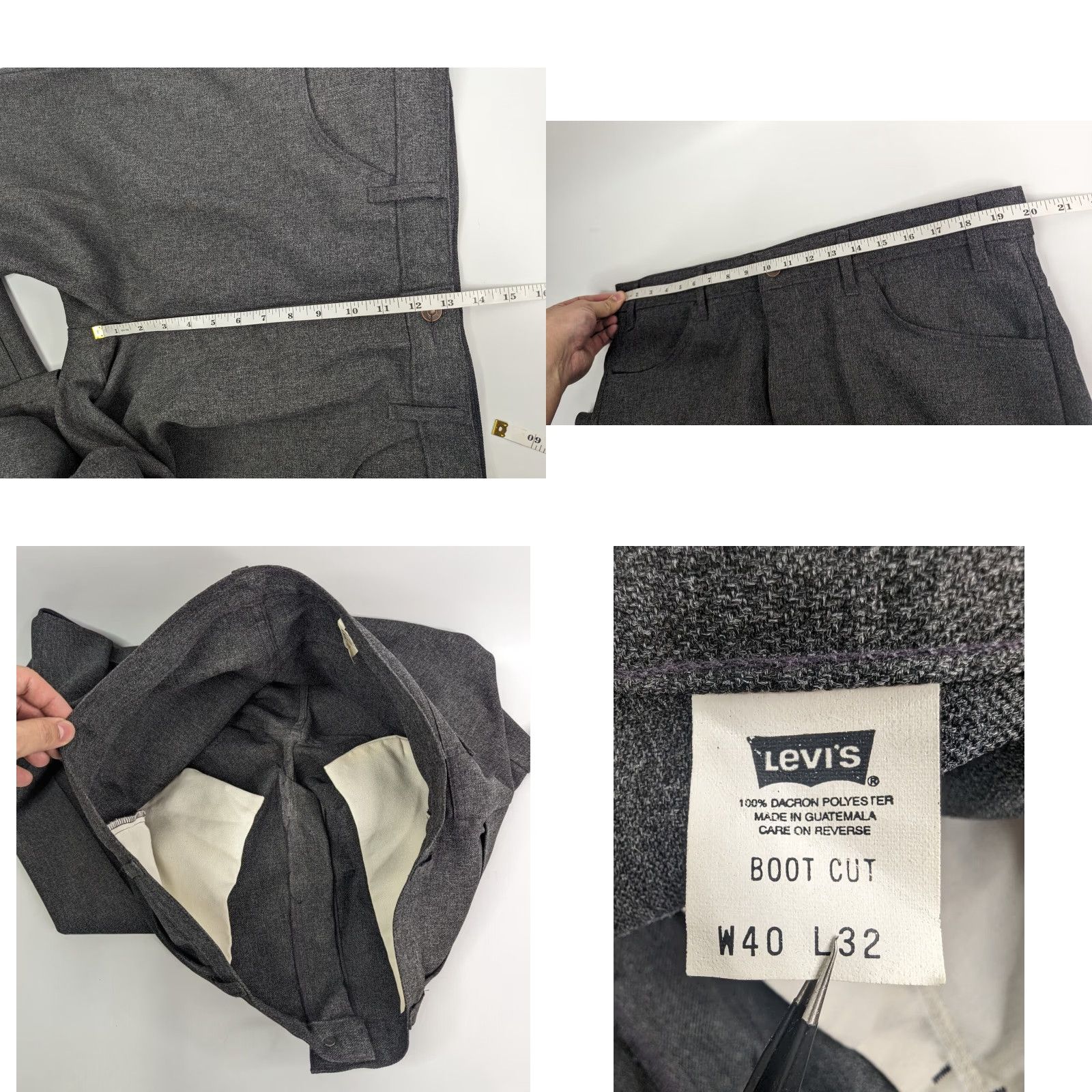 Levi's **Vintage Levi's 517 Grey Bootcut Jeans Mens 40x32** User: Vintage Levi's 517 Grey Bootcut Jeans Mens 40x32 Size US 40 / EU 56 - 8 Thumbnail
