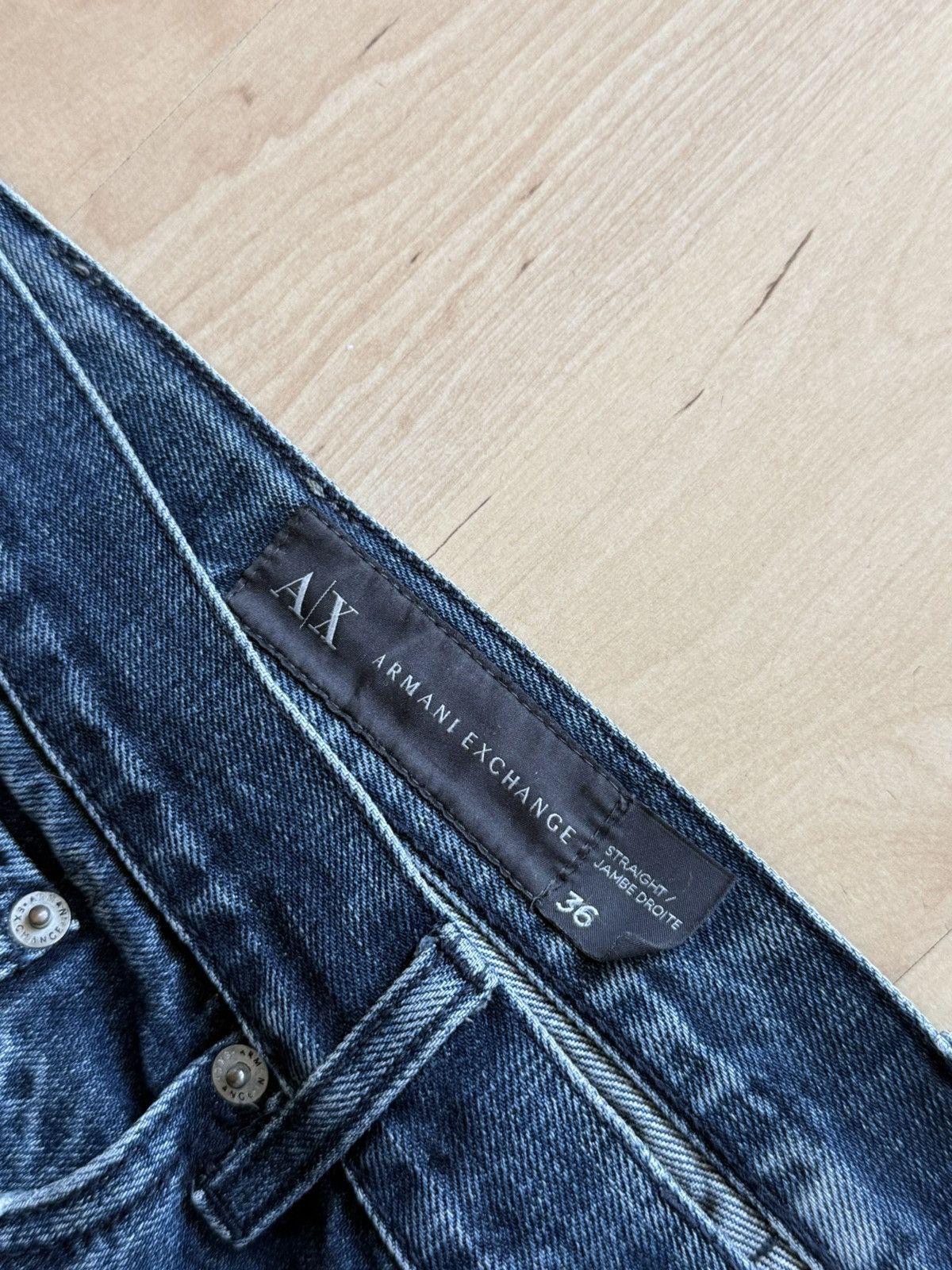 Armani Exchange SS2014 Armani exchange wash denim straight fit jeans Size US 36 / EU 52 - 5 Thumbnail