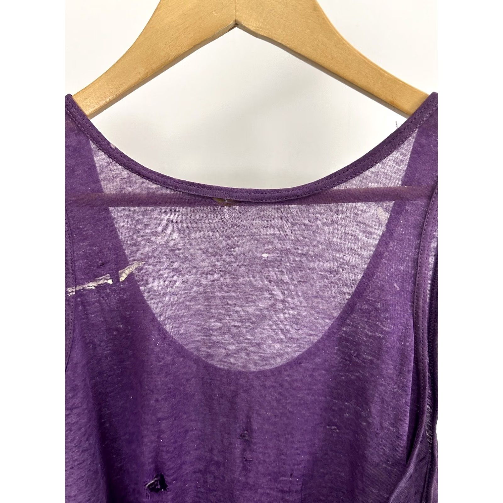 Vintage VTG 80s Charlotte Hornets Super Paper Thin Worn Burnout Purple Tank Top Shirt L Mens Purple Burnout Distressed NBA Hornets 80s VTG Rare Size US L / EU 52-54 / 3 - 4 Thumbnail