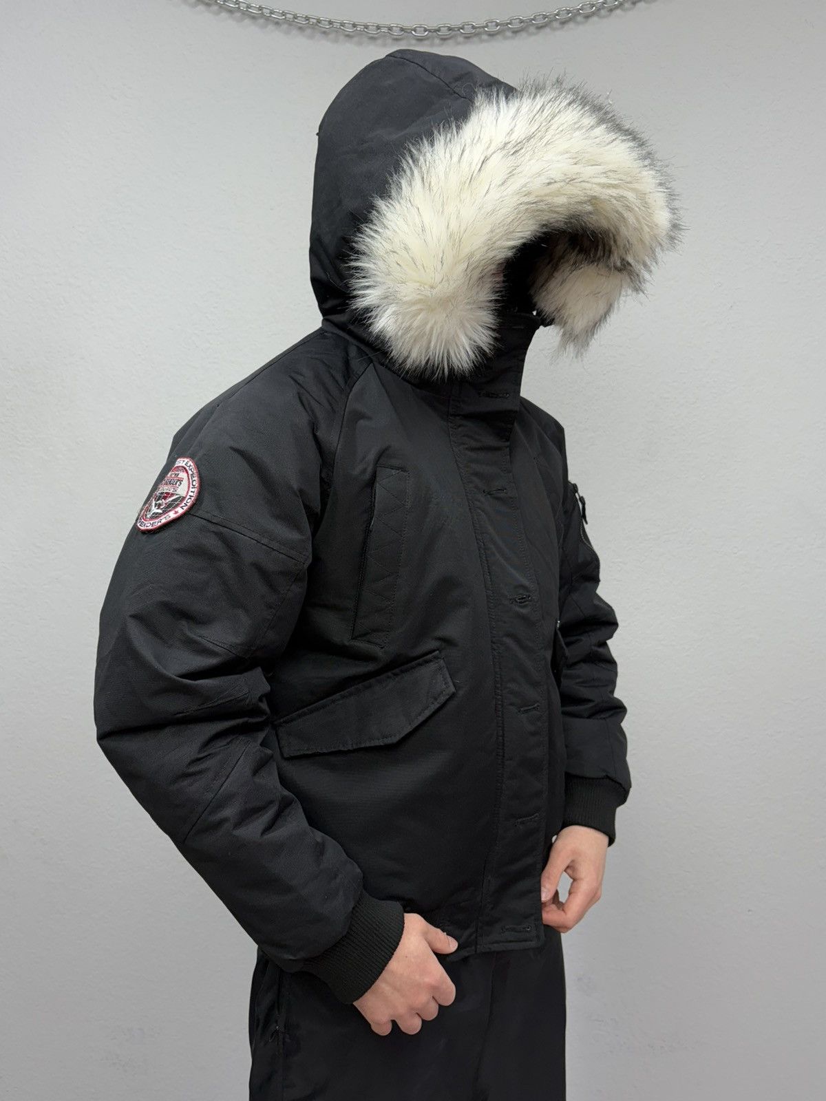 If Six Was Nine Vintage Rick Owens Vibe Black Bomber Jacket Faux Fur Collar Size US M / EU 48-50 / 2 - 2 Thumbnail