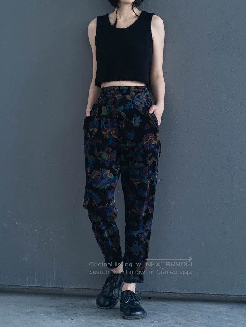 Kenzo Kenzo size M Ethnic floral corduroy trousers Size 27" / US 4 / IT 40 - 1 Thumbnail