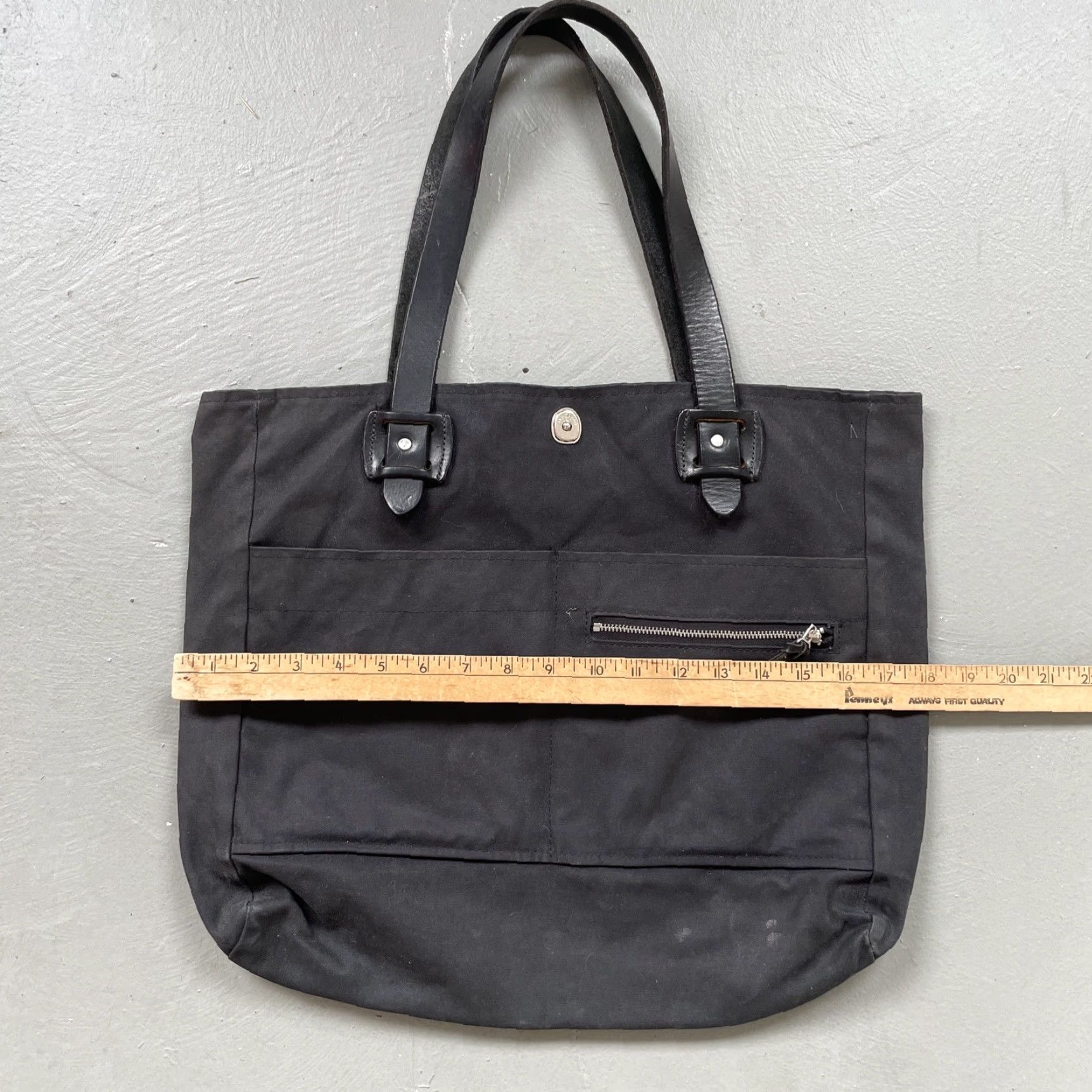 Vintage Tanner Goods Canvas Leather Tote Travel Bag Made in USA Tote Men Black USA 90s (if applicable) Mens Size ONE SIZE - 3 Thumbnail