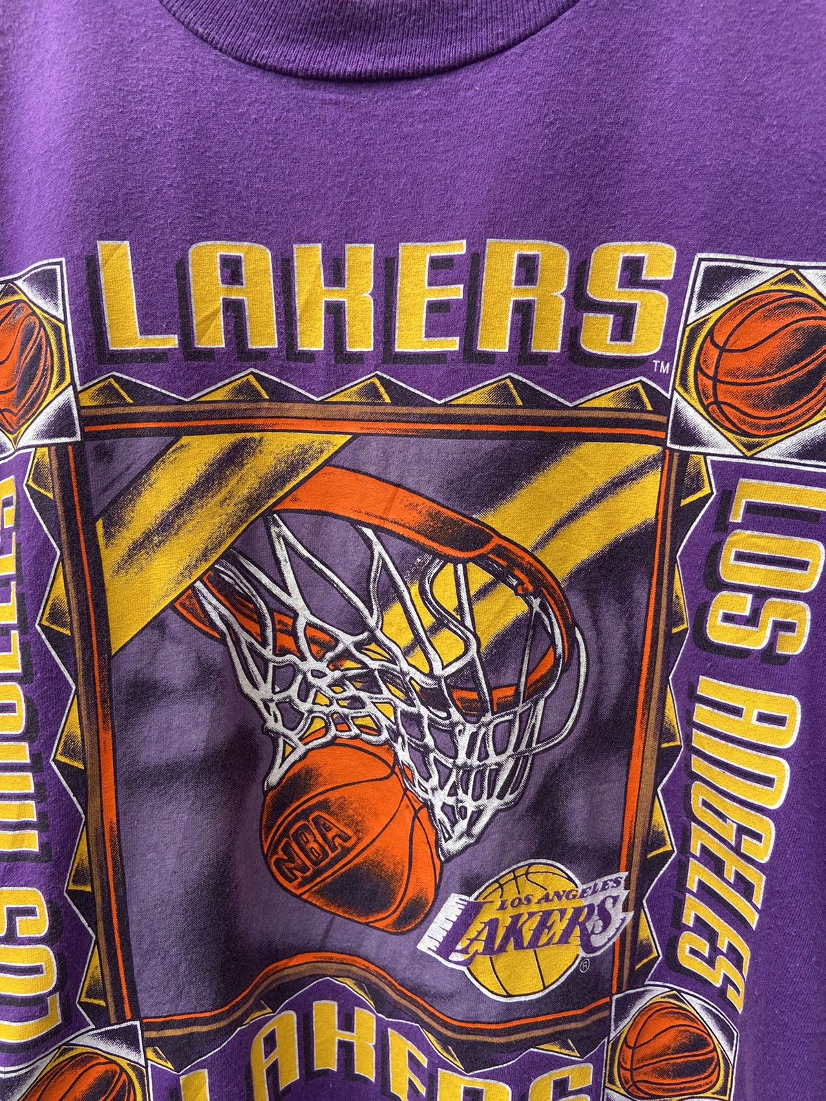 NBA 🔥 Vintage 90s Vintage LA Lakers t shirt NBA Size US L / EU 52-54 / 3 - 3 Thumbnail