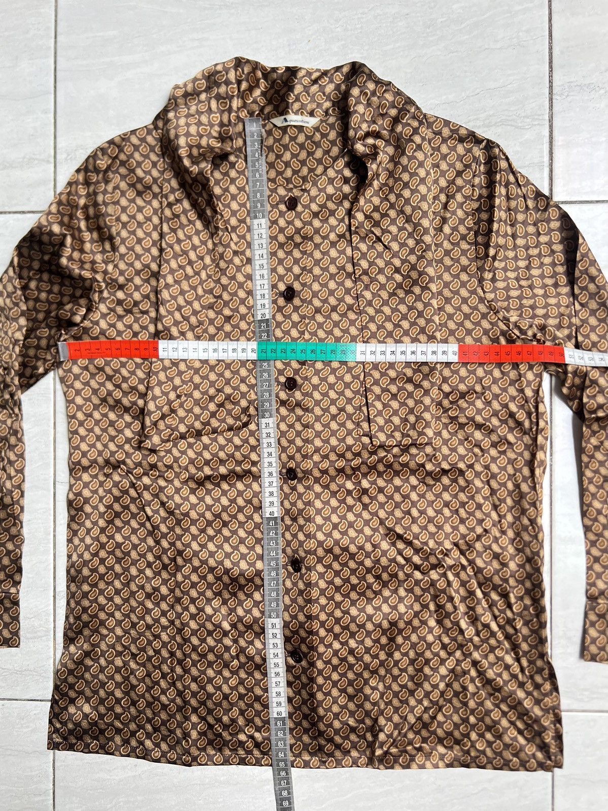 Aquascutum AQUASCUTUM Brown Motive Blouse Size US S / EU 44-46 / 1 - 7 Thumbnail