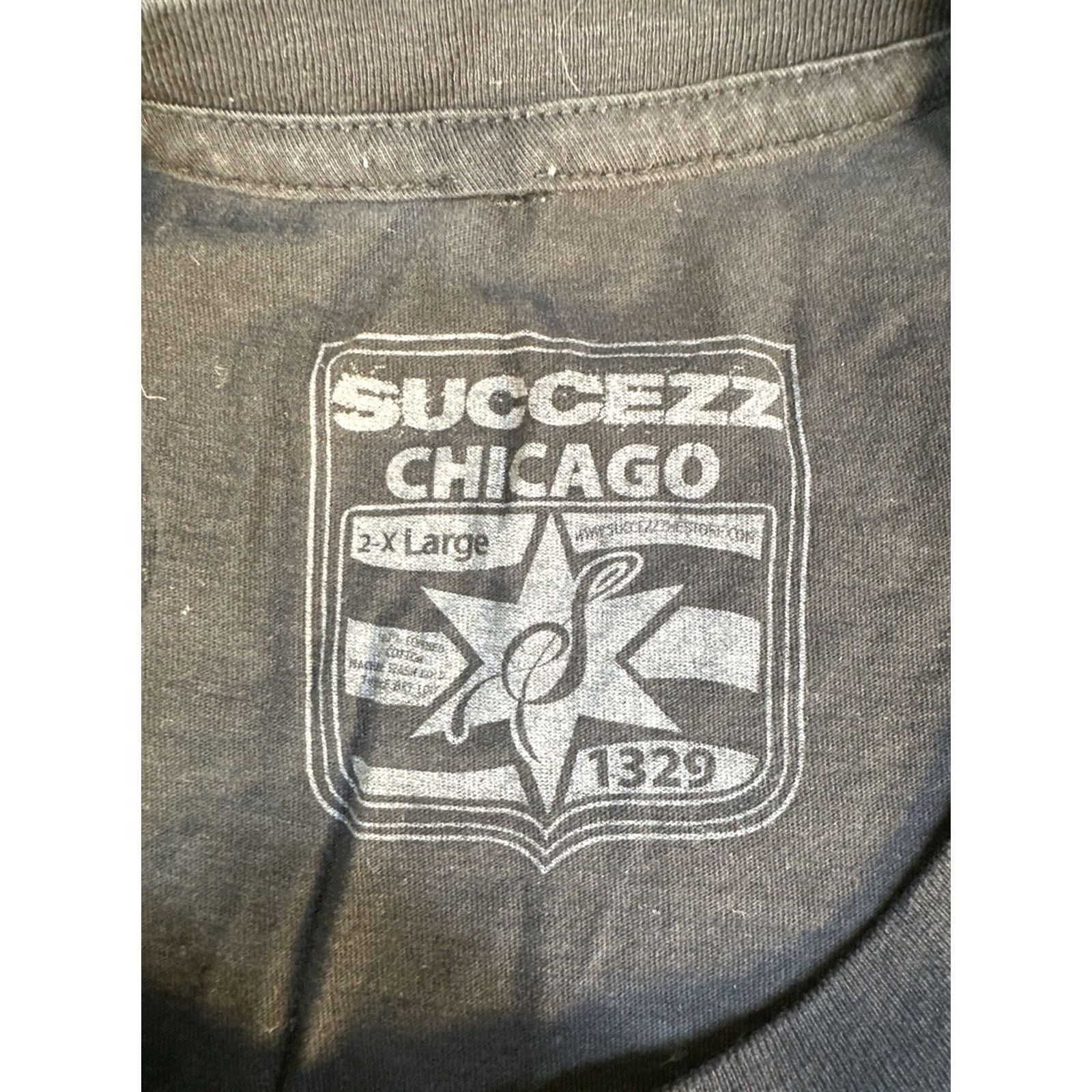 J Brand Succezz Chicago T-Shirt 2XL Black Logo Streetwear Tee Mens Size US XXL / EU 58 / 5 - 3 Thumbnail