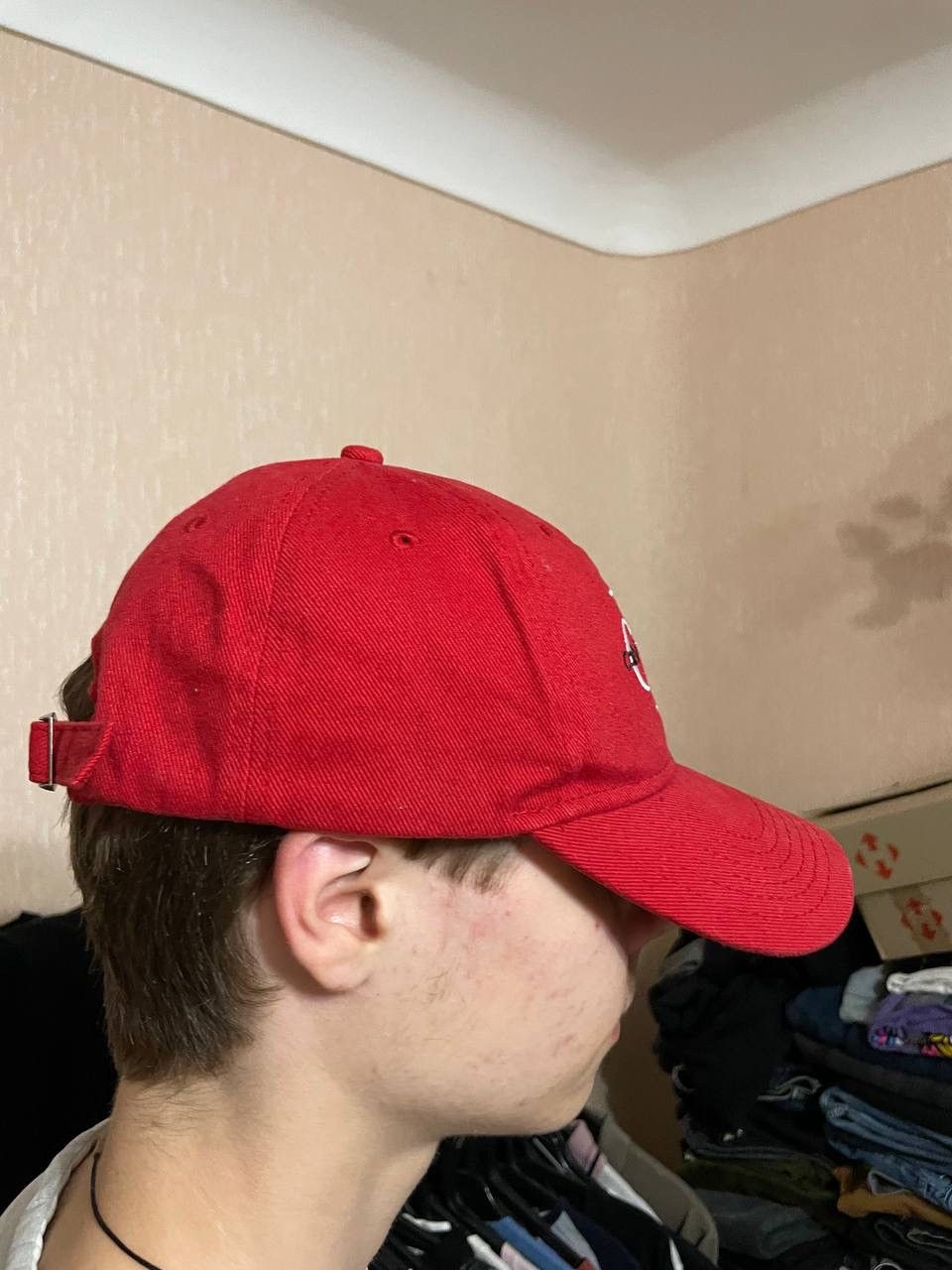 Calvin Klein × Vintage Vintage Calvin Klein Jeans Red Y2K Cap Hat Size ONE SIZE - 5 Thumbnail