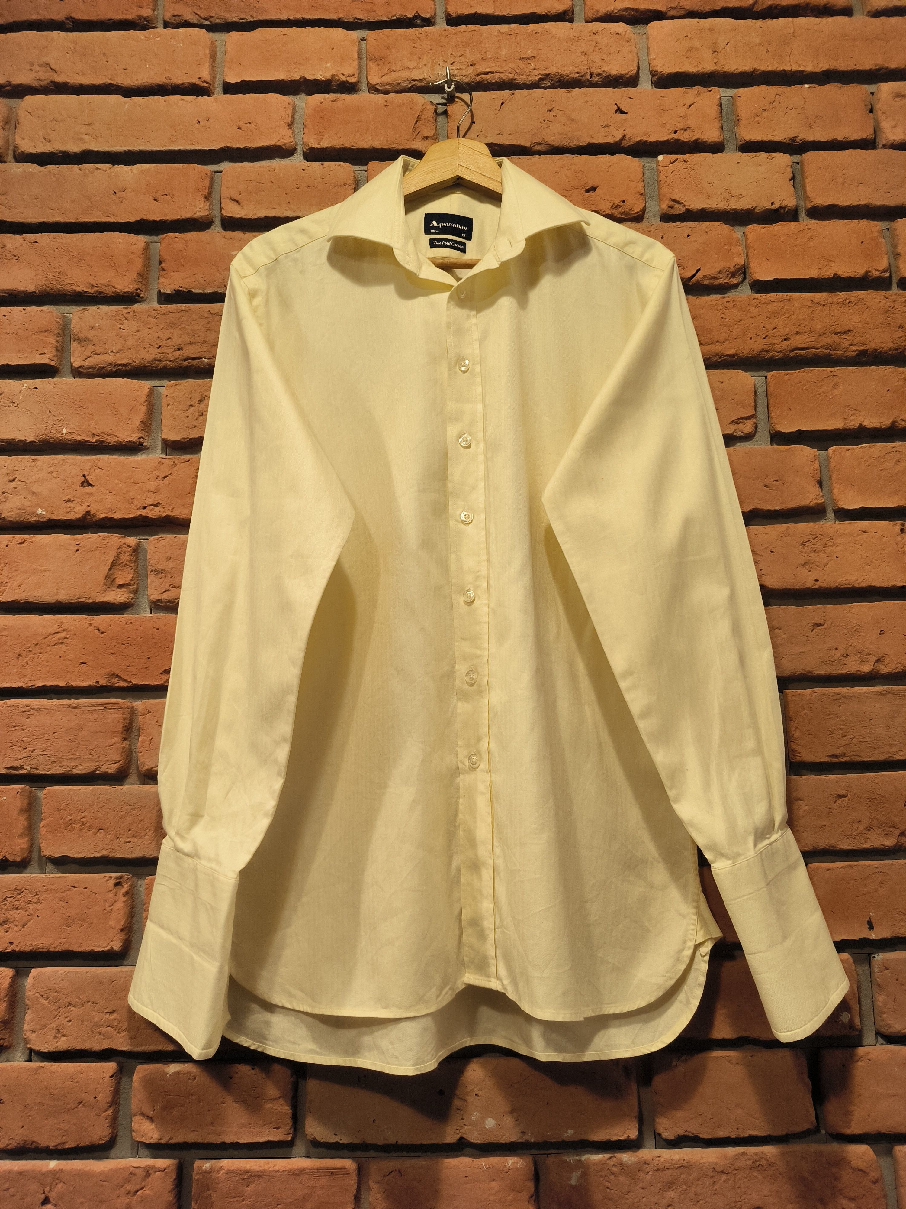 Aquascutum Aquascutum Shirt Button-Up Long Sleeve Yellow Cufflinks Size US L / EU 52-54 / 3 - 1 Thumbnail