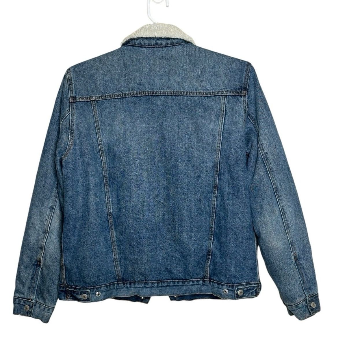 Gap Gap blue denim sherpa snap buttoned jacket size Large Size US L / EU 52-54 / 3 - 2 Thumbnail
