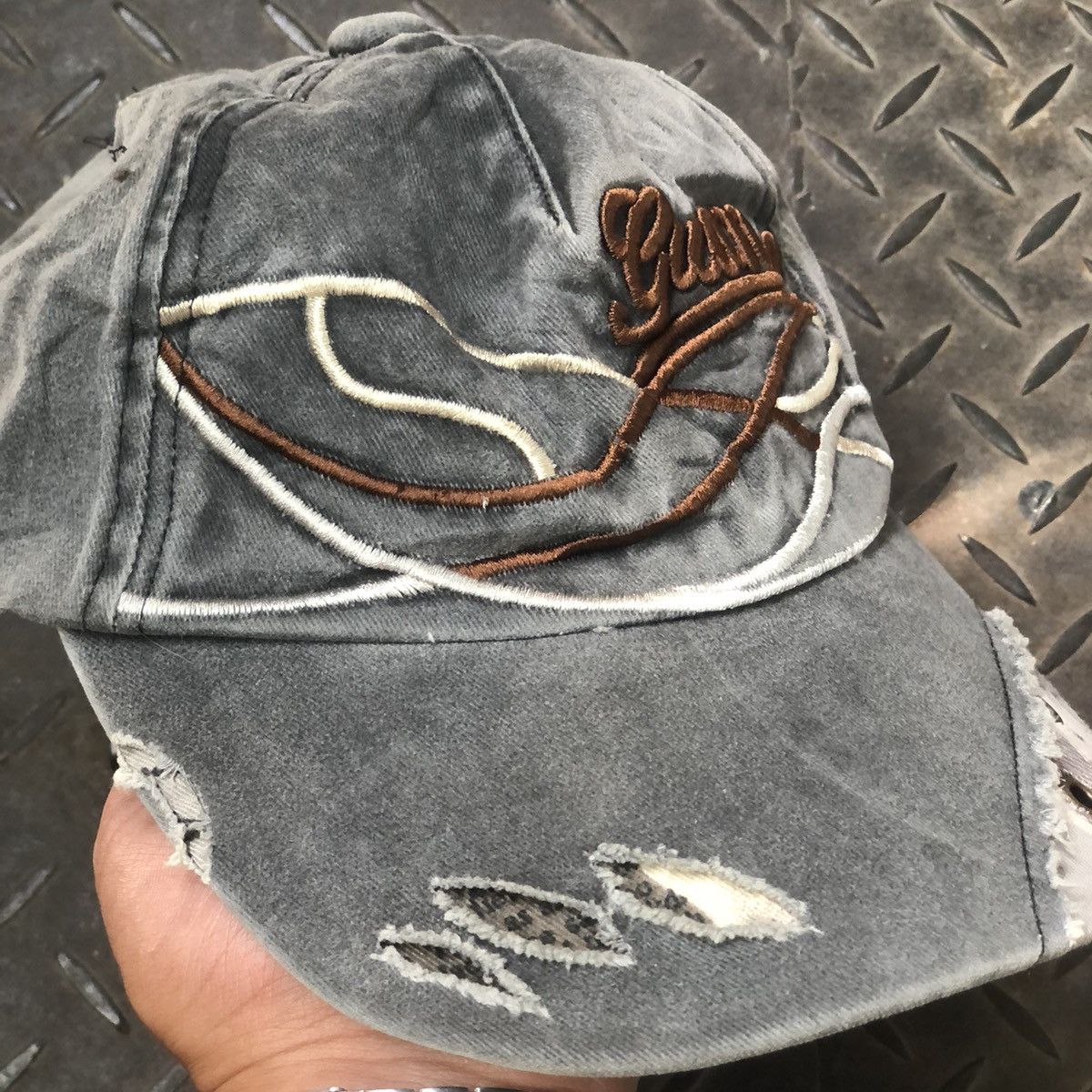 If Six Was Nine Vintage Guan Ripped Distressed Greywashed Hat Japanese Brand Size ONE SIZE - 3 Thumbnail