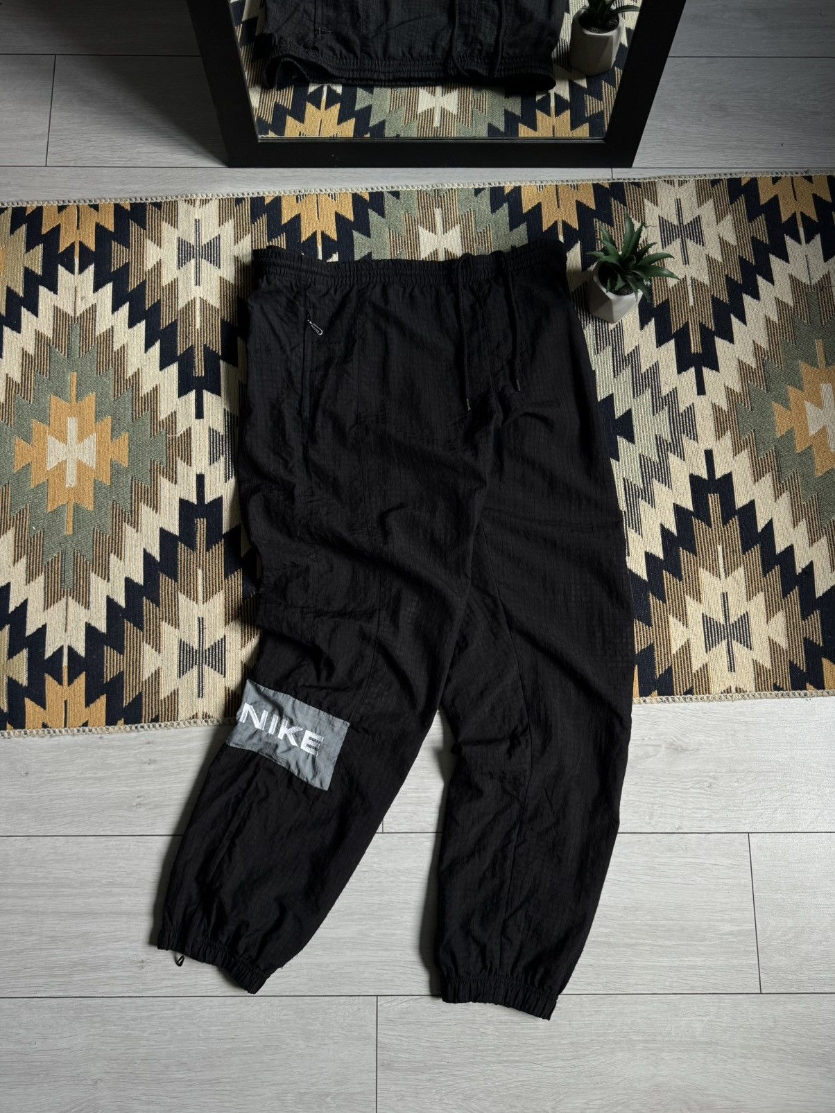 Nike Vintage Nike Nylon Y2K Drill Swoosh Pants Size US 36 / EU 52 - 3 Thumbnail