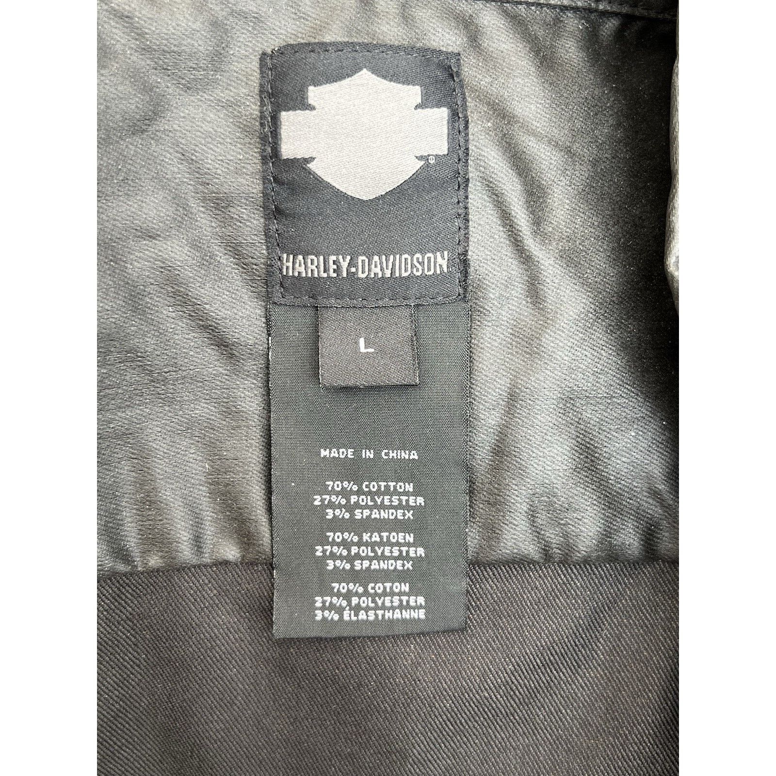Harley Davidson Harley Davidson (L) Mens Black Shirt Jacket Faux Leather Size US L / EU 52-54 / 3 - 7 Thumbnail