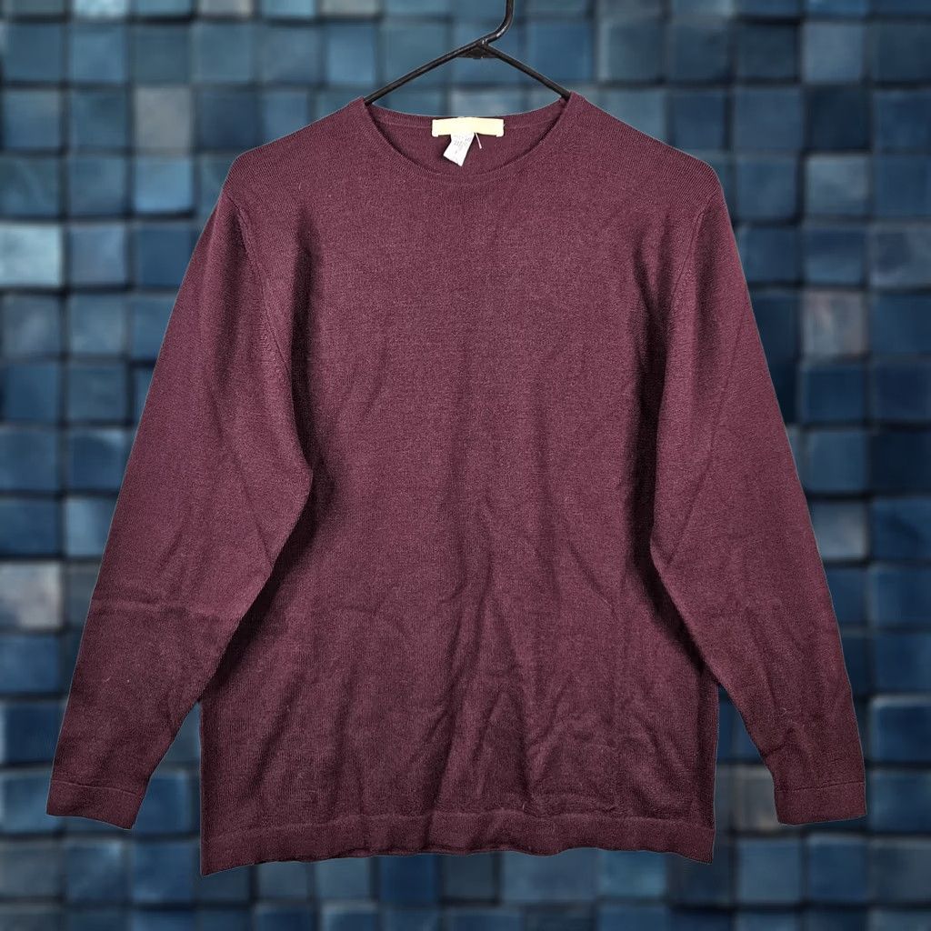 Vintage STUDIO 121 Women's Red Round Neck Long Sleeve Pure Wool Sweater Size M Size M / US 6-8 / IT 42-44 - 1 Thumbnail