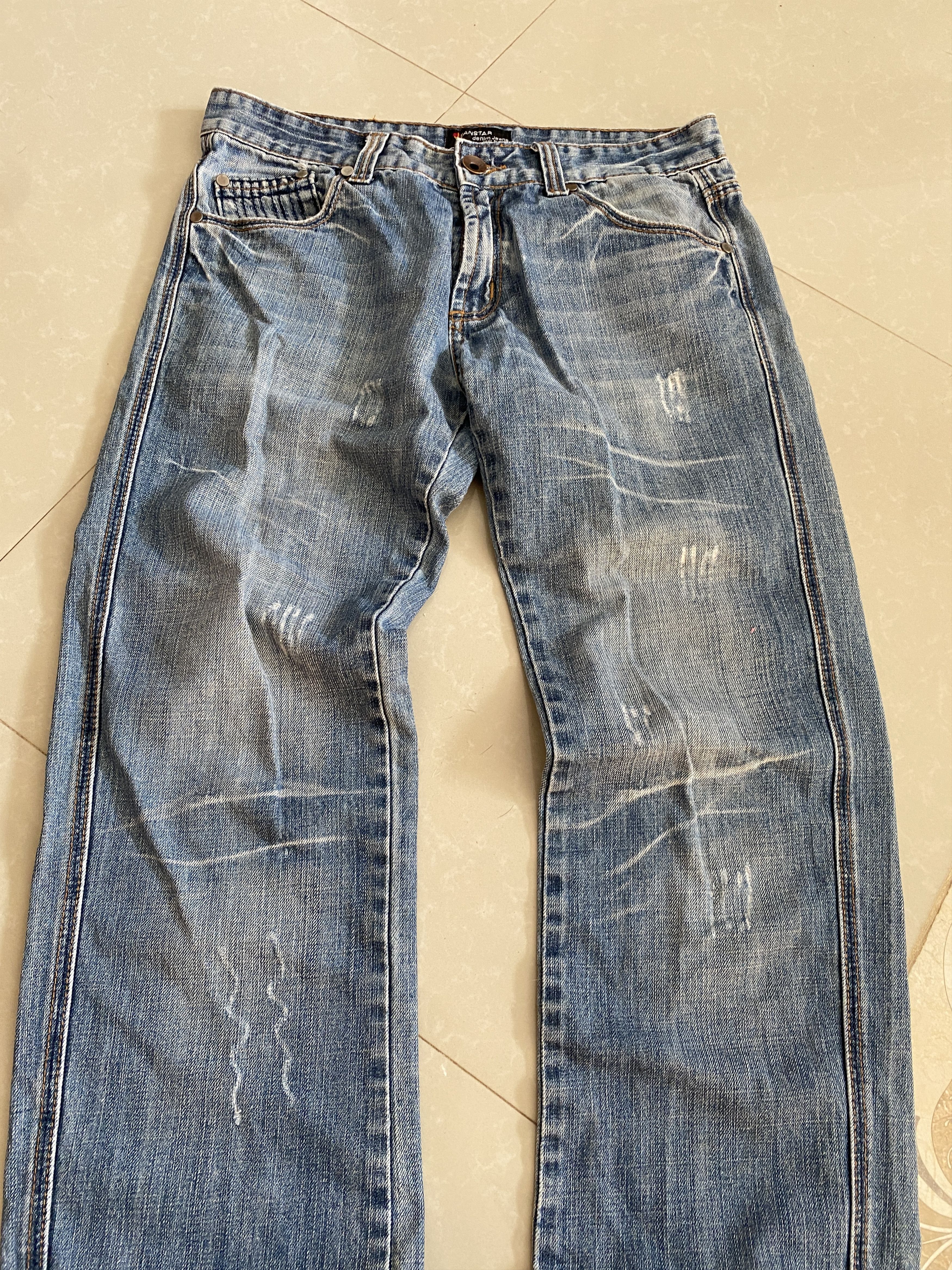 Japanese Brand Japanese Crazy Ed Hardy Style Distressed Washed Jeans Size US 32 / EU 48 - 6 Thumbnail