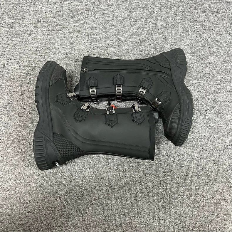 Dior Dior Black Motorcycle Boots with Unique Buckles-2506 Size US 5.5 / IT 35.5 - 3 Thumbnail