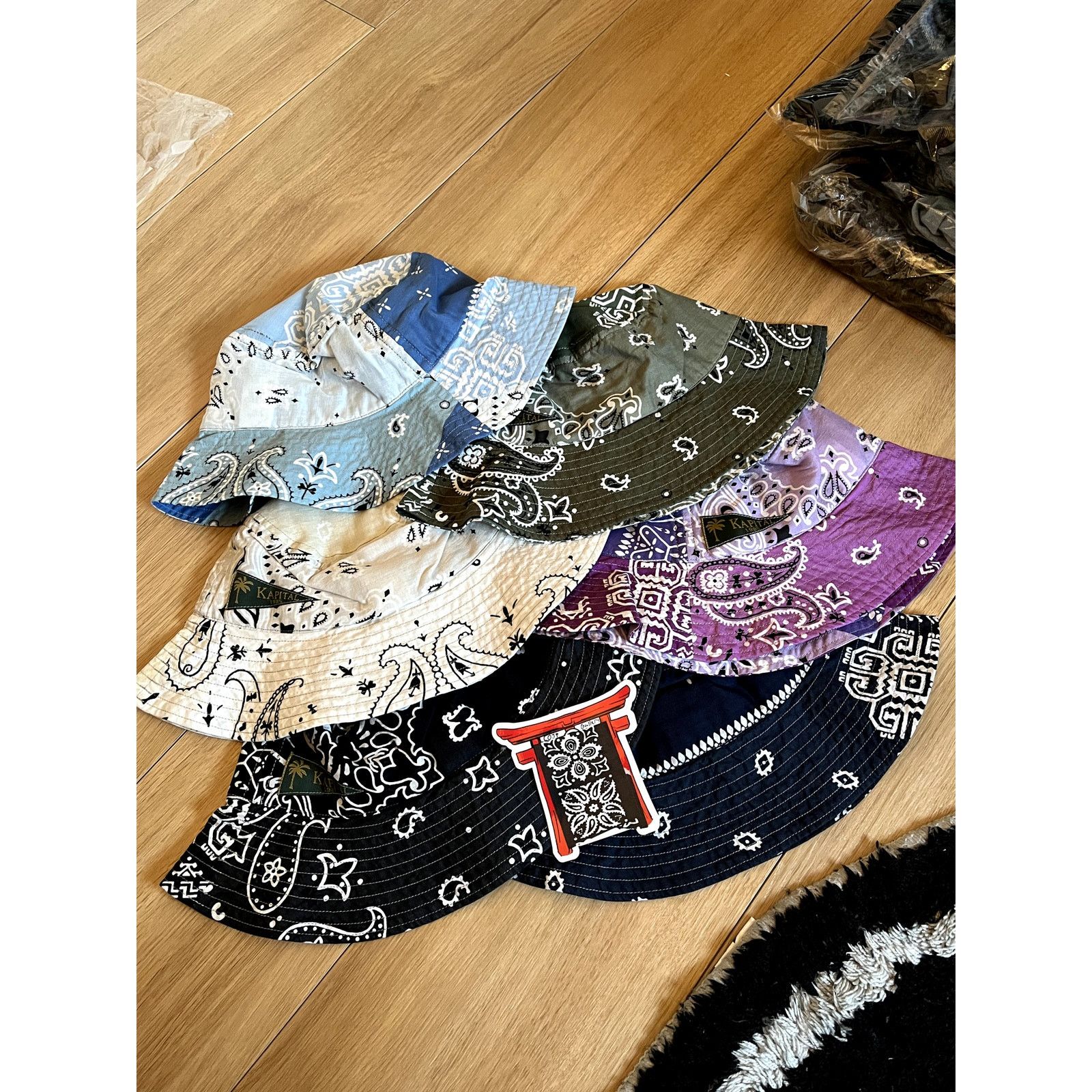 Kapital Kapital Bandana Patchwork Bucket Hat (Long Brim) Size ONE SIZE - 2 Thumbnail