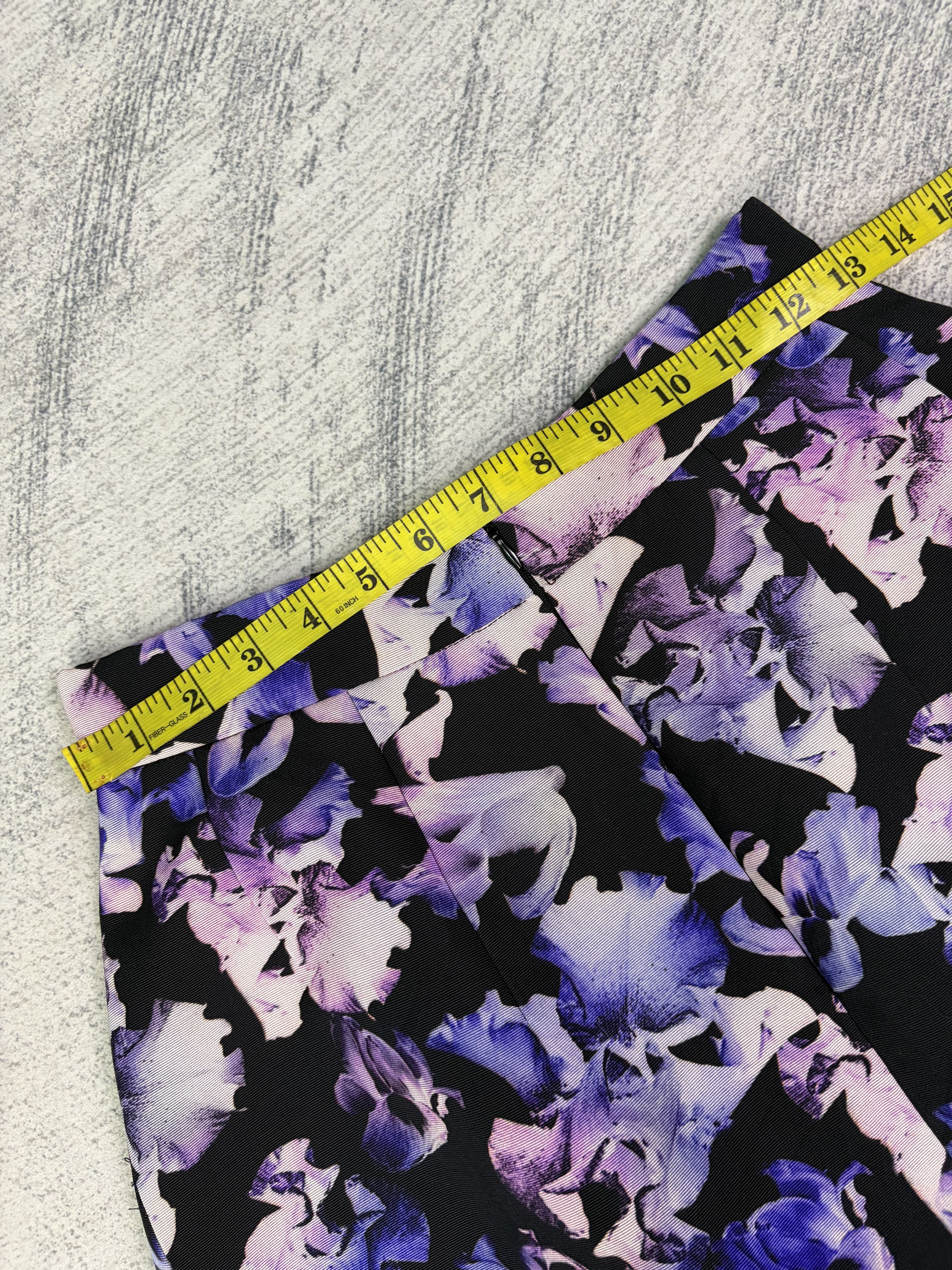McQ Alexander McQueen Alexander McQueen Purple Size 40 Floral Skirt Made in Italy Size 26" / US 2 / IT 38 - 9 Thumbnail