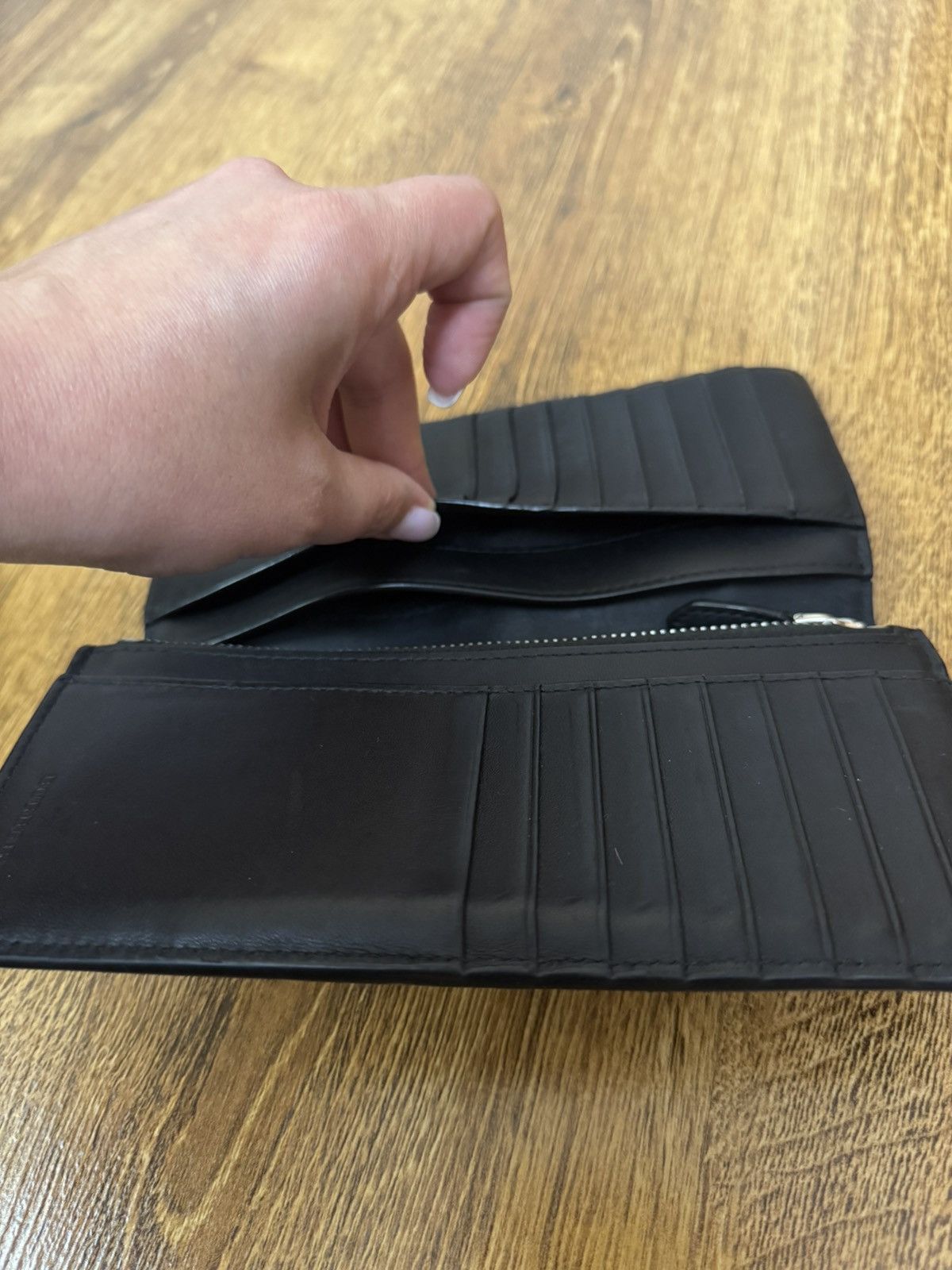 Burberry BURBERRY BIFOLD LEATHER BLACK-GRAY LARGE WALLET FULL SET Size ONE SIZE - 17 Thumbnail