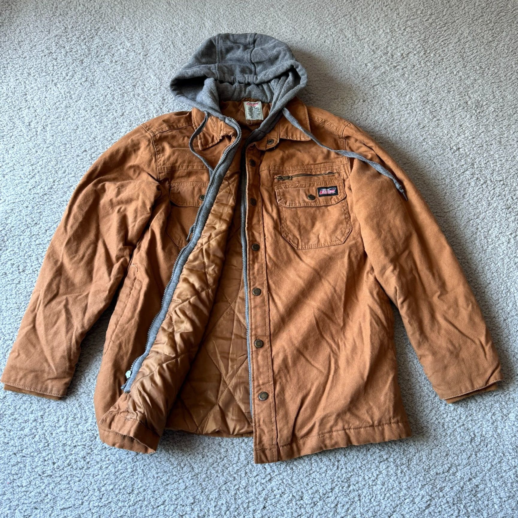 Dickies Dickies Jacket Mens Small Brown Shacket Hooded Insulated Chore Barn Size US S / EU 44-46 / 1 - 2 Thumbnail
