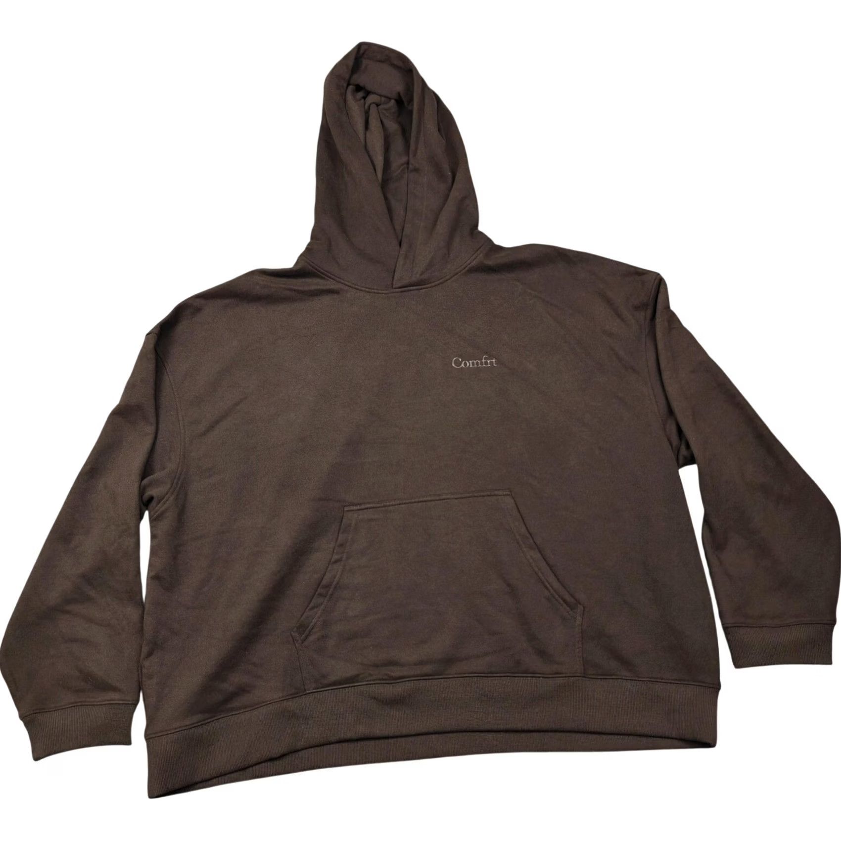 KangaROOS Comfrt Hoodie Mens 3XL Brown Fleece Kangaroo Pocket Logo Casual Pullover Striped? Size US XXL / EU 58 / 5 - 2 Thumbnail