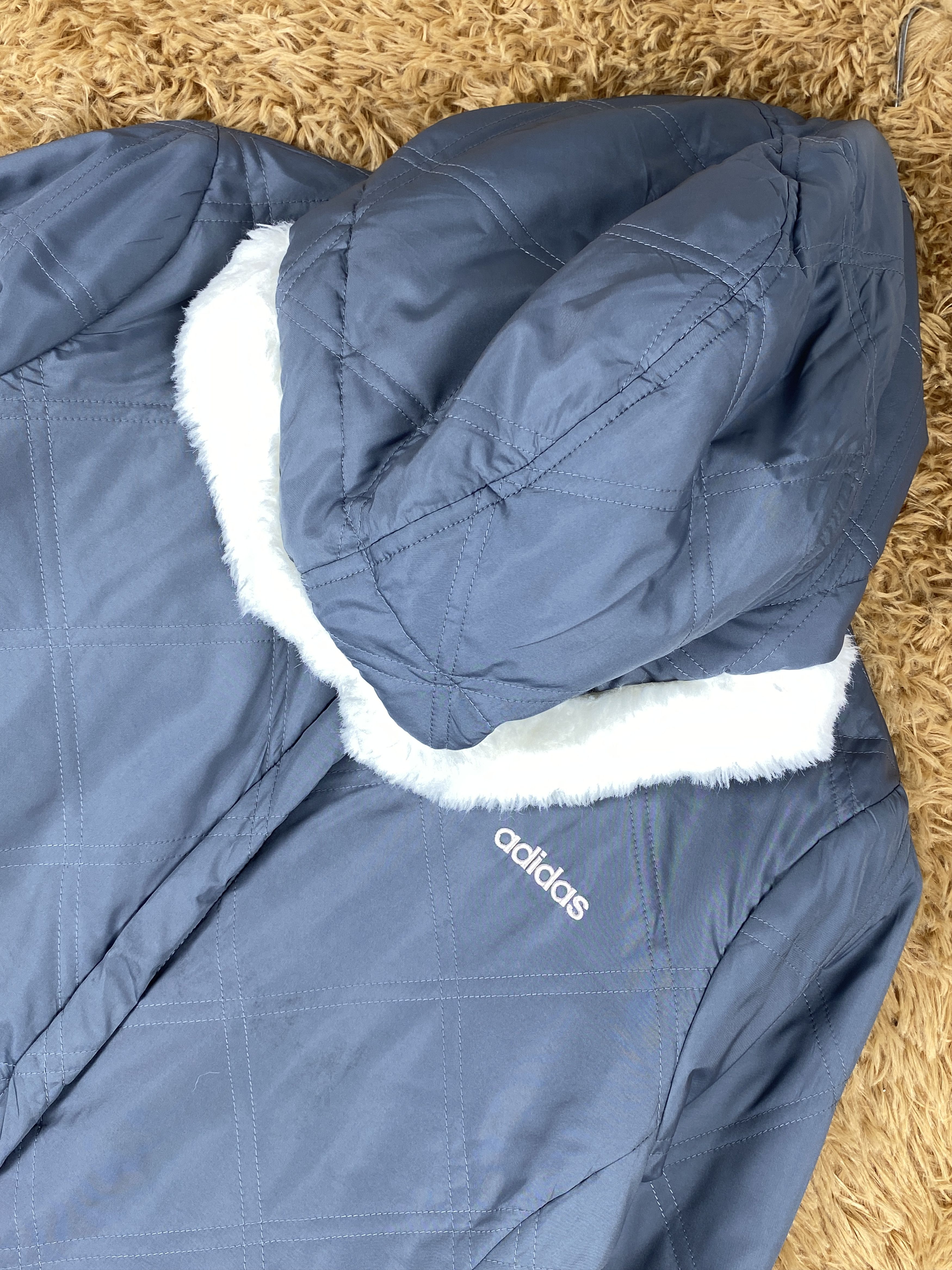 Adidas Adidas Hoodie Quilted Winter Long Jacket J1846 Size US S / EU 44-46 / 1 - 2 Thumbnail