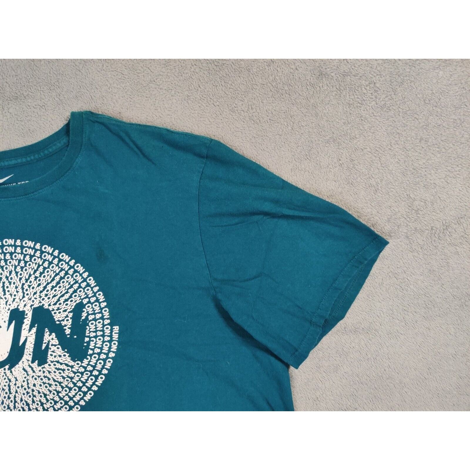 Nike Nike Shirt Adult Mens XL Blue RUN Spell Out Athletic Cut Size US XL / EU 56 / 4 - 4 Thumbnail