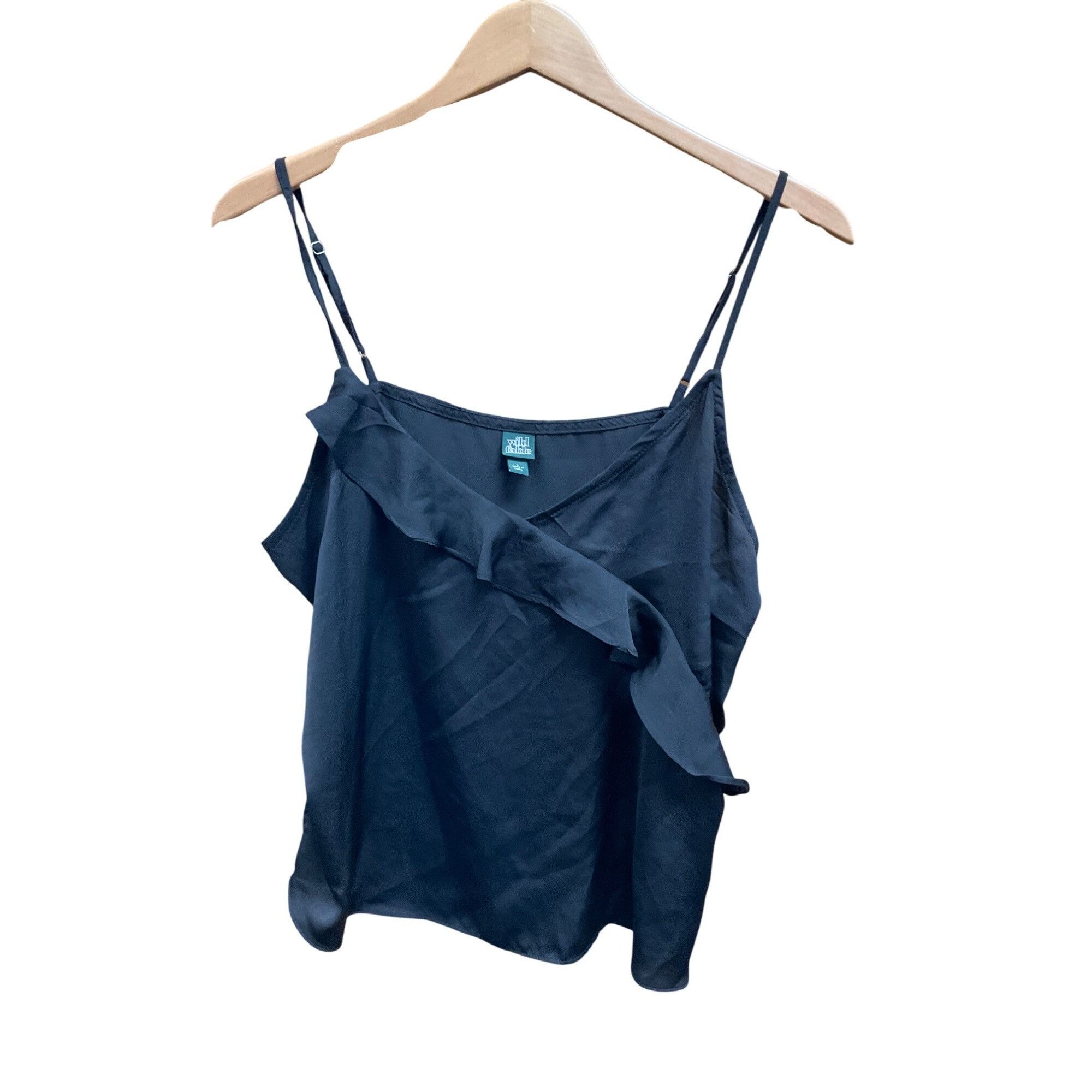 Other Women's Sleeveless V-Neck Ruffle Front Satin Cami Top - Wild Size S / US 4 / IT 40 - 4 Thumbnail